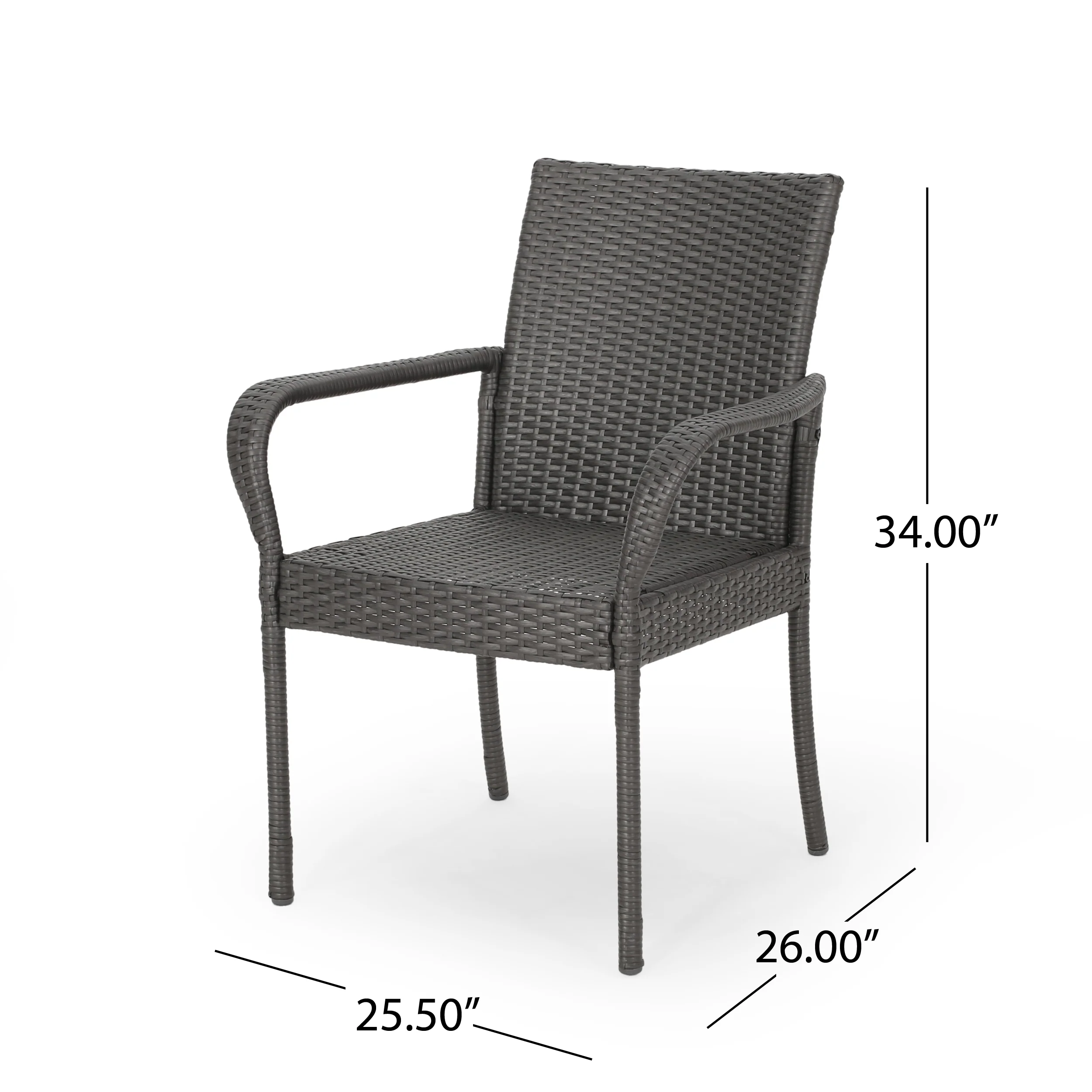 Bannon Outdoor Contemporary Wicker Dining Chair (Set of 2) - furnishings
