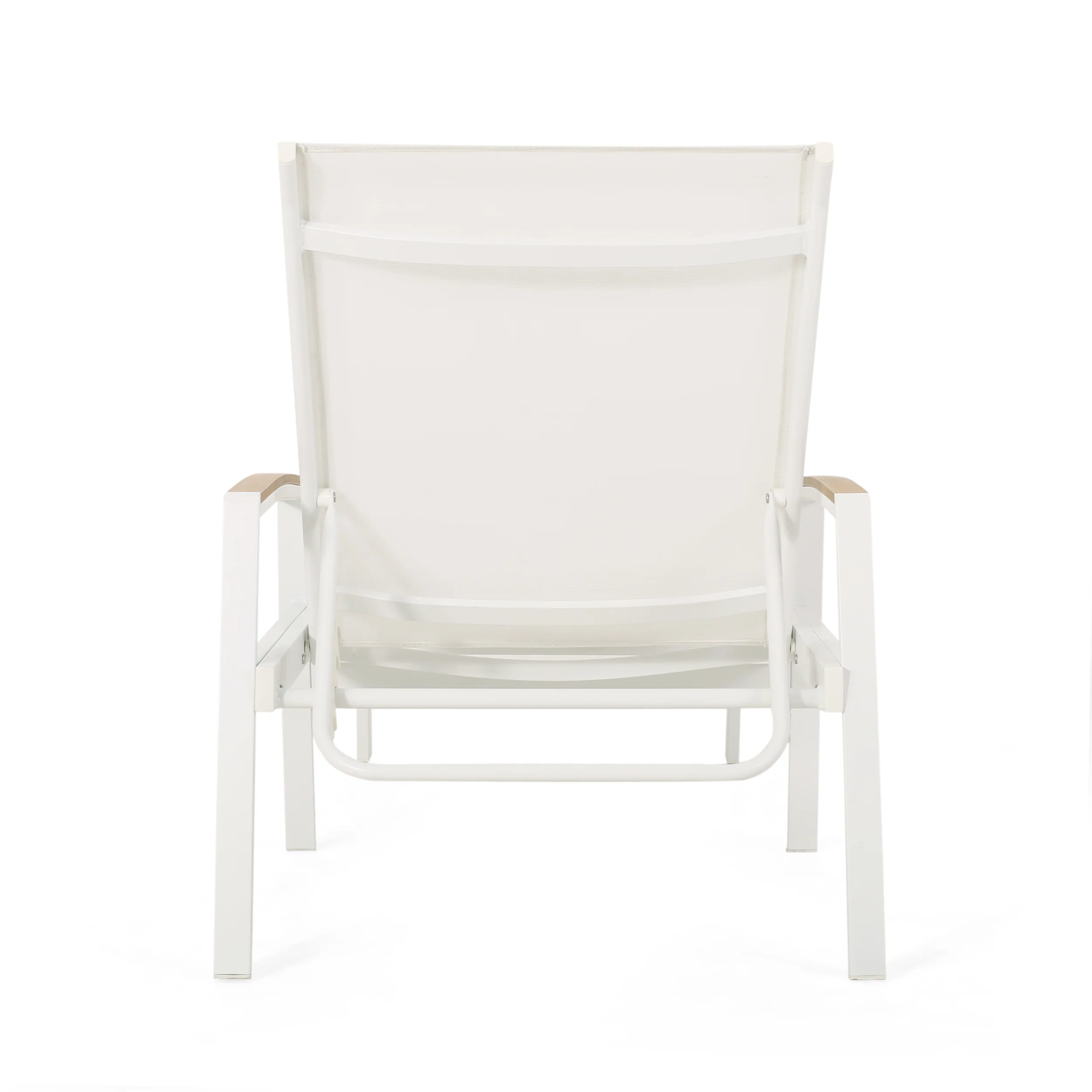 Joy Outdoor Aluminum Chaise Lounge with Mesh Seating (Set of 4) - furnishings