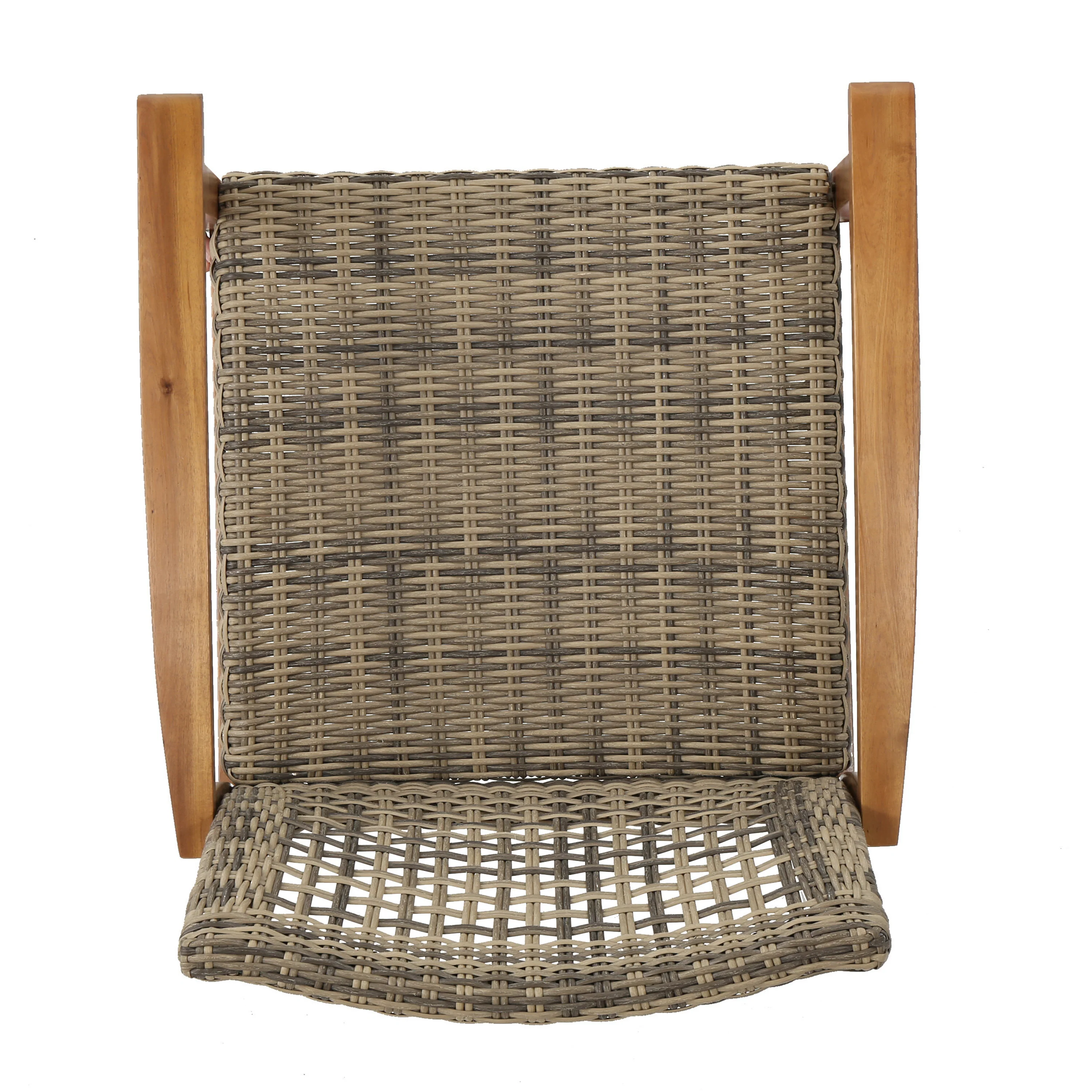 Tabby Outdoor 5 Piece Wood and Wicker Club Chairs and Fire Pit Set - furnishings