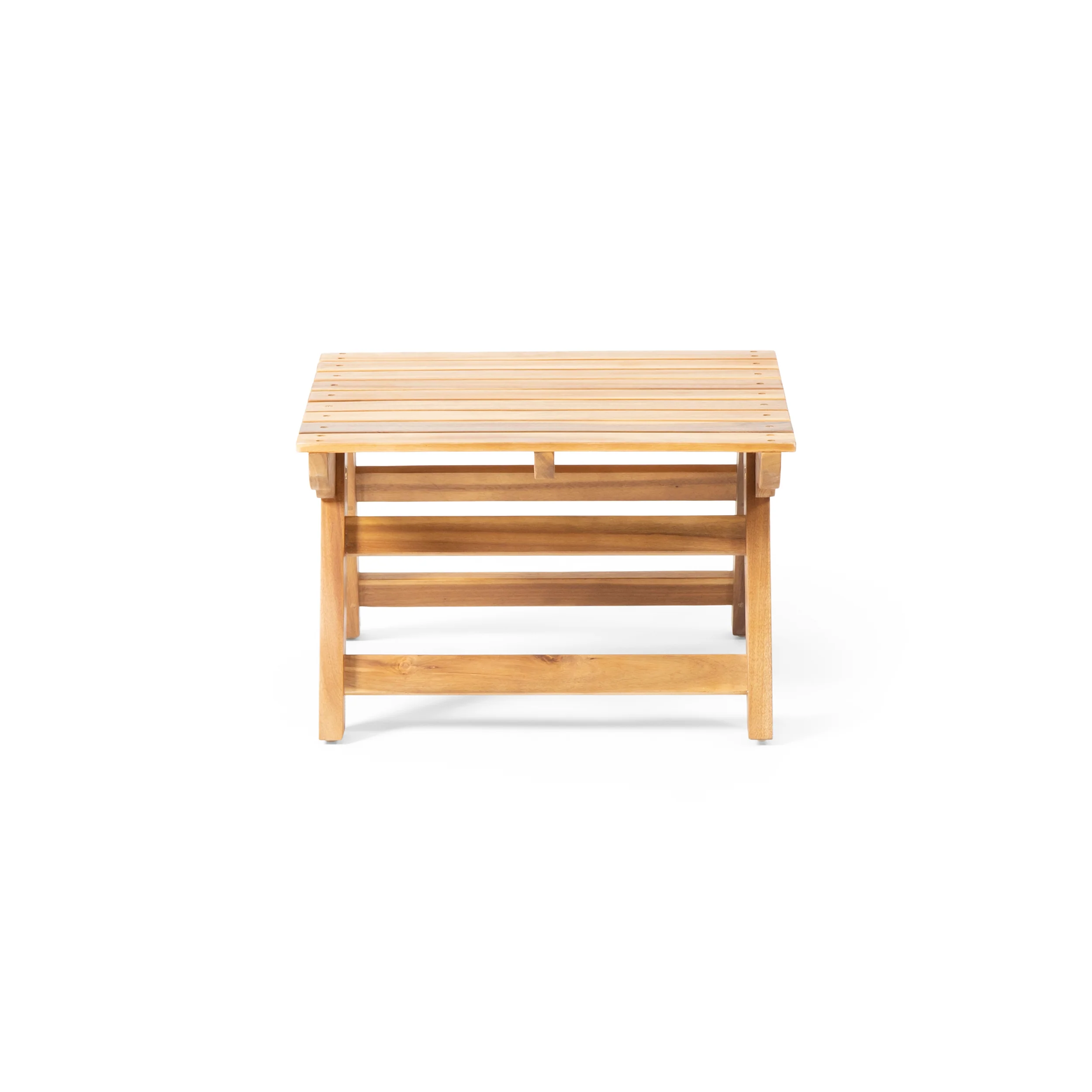 Kaiya Outdoor 2 Seater Acacia Wood Club Chairs and Side Table Set - furnishings