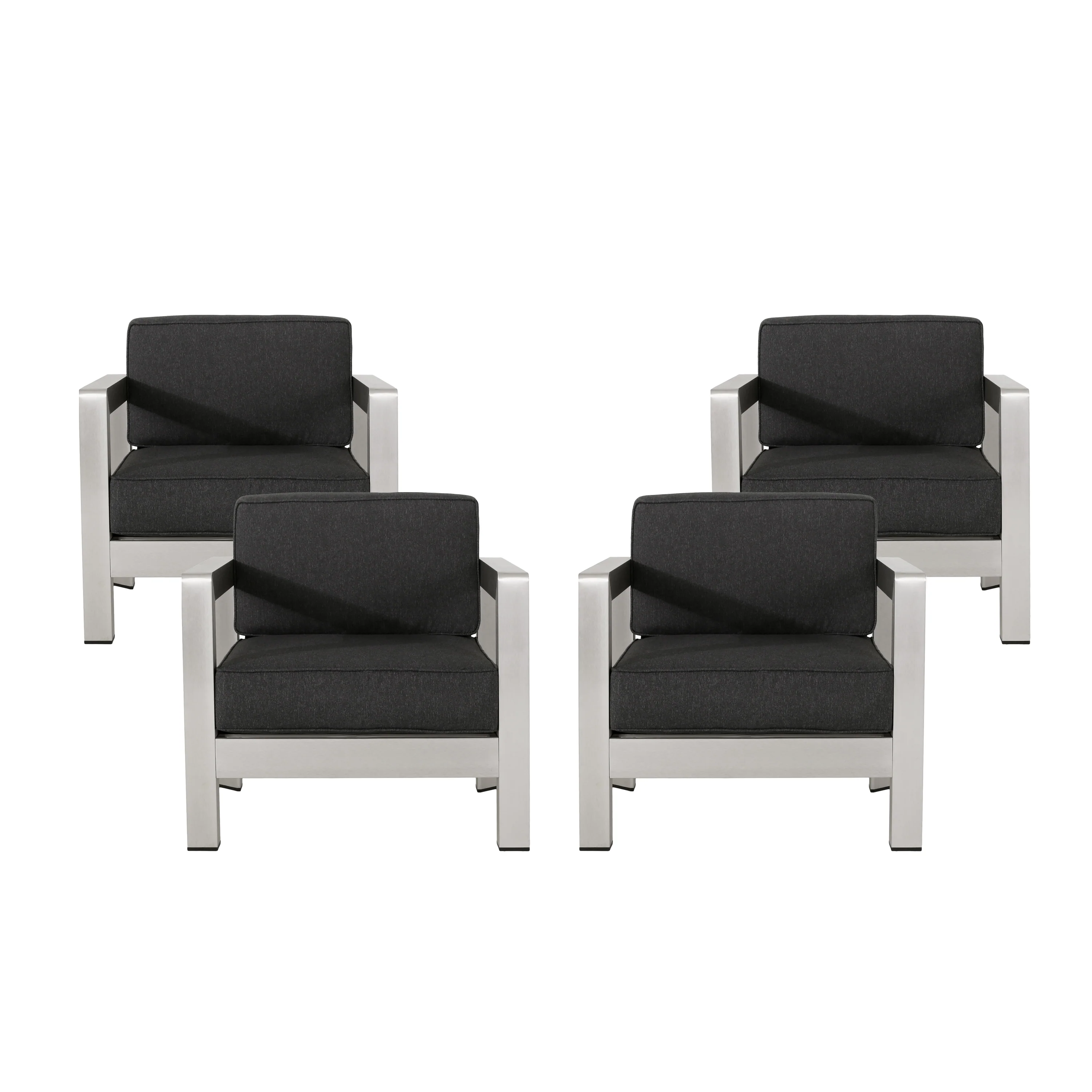 Booth Outdoor Aluminum Club Chairs - furnishings
