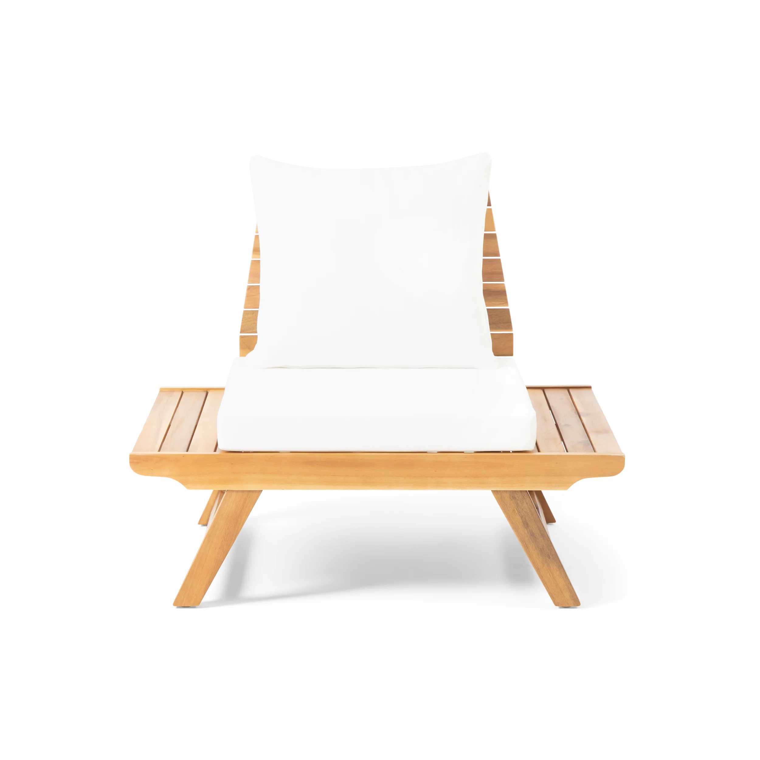 Kaiya Outdoor 2 Seater Acacia Wood Club Chairs and Side Table Set - furnishings