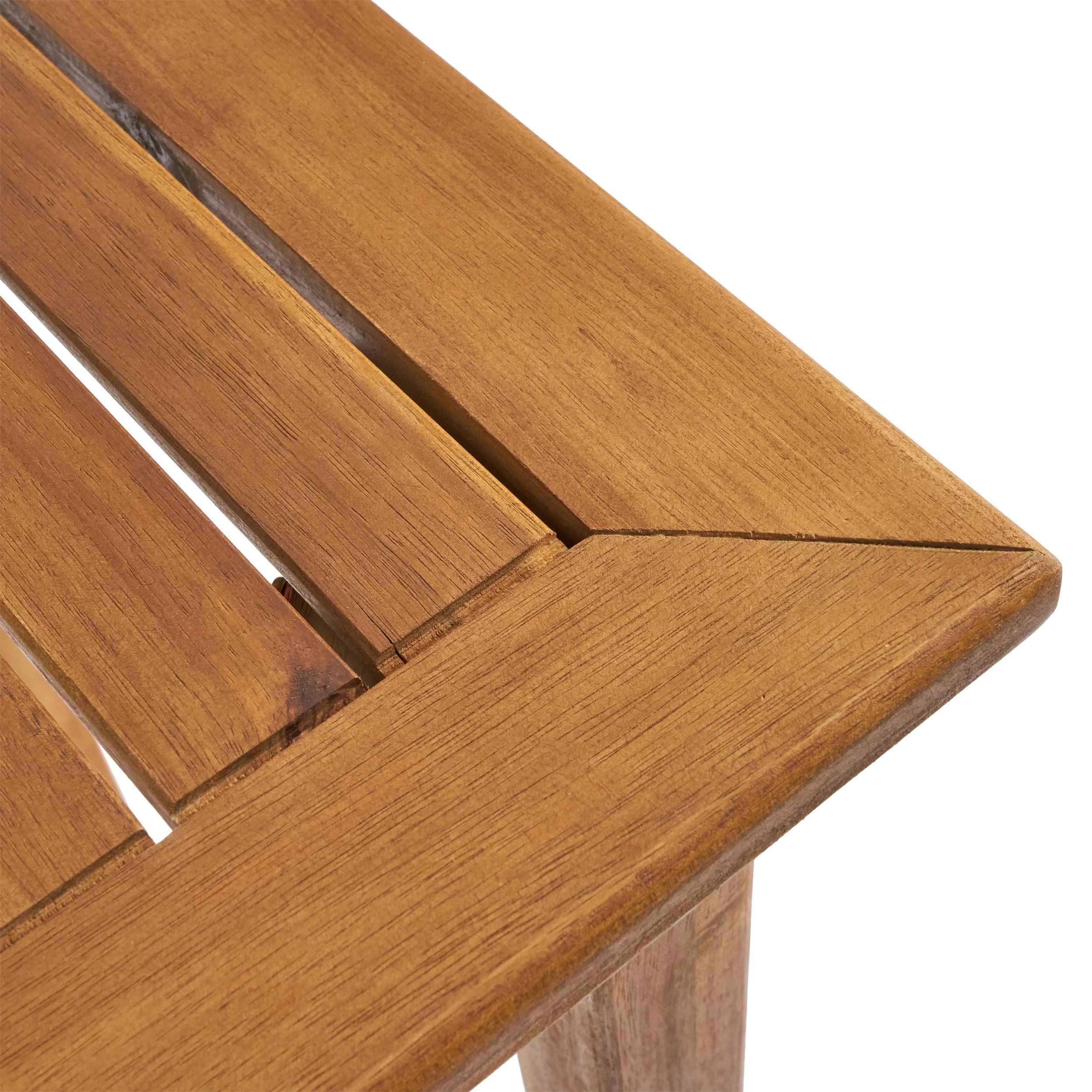 Teresa Outdoor Minimalist Acacia Wood Rectangle Bar Table - furnishings