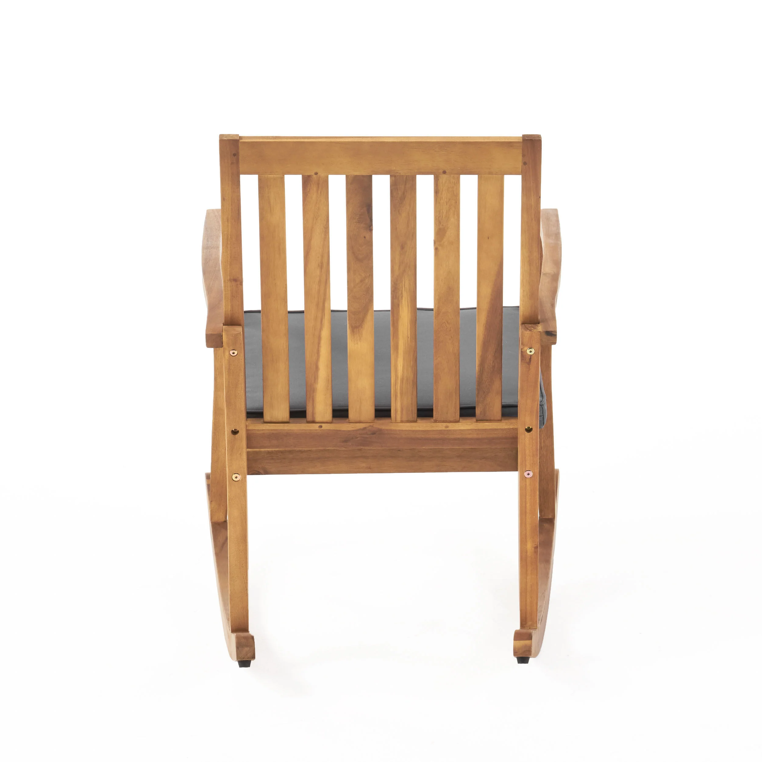 Yvonne Outdoor Acacia Wood Rocking Chair with Water-Resistant Cushions - furnishings