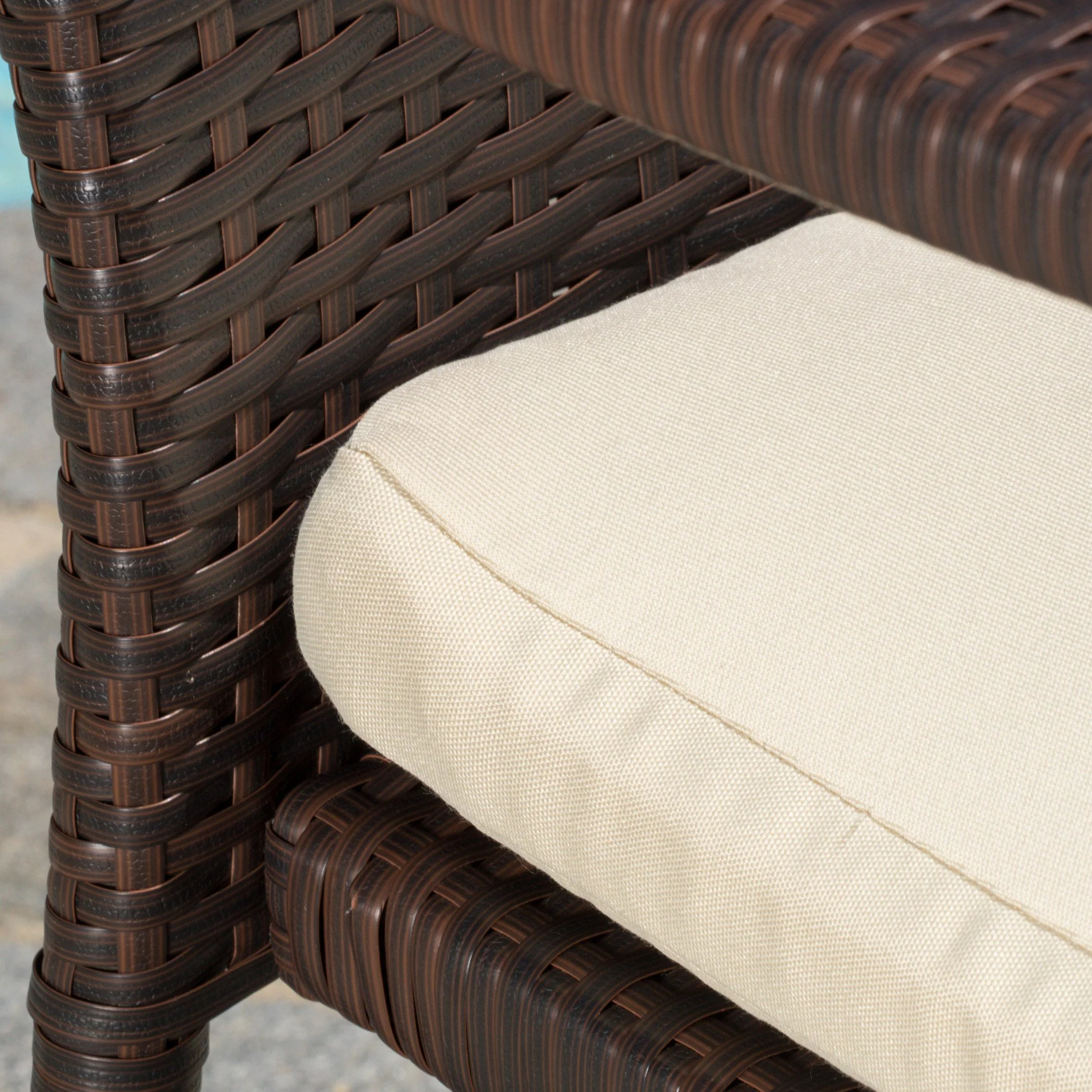 Foster Outdoor 3-piece Wicker Bistro Set with Cushions - furnishings