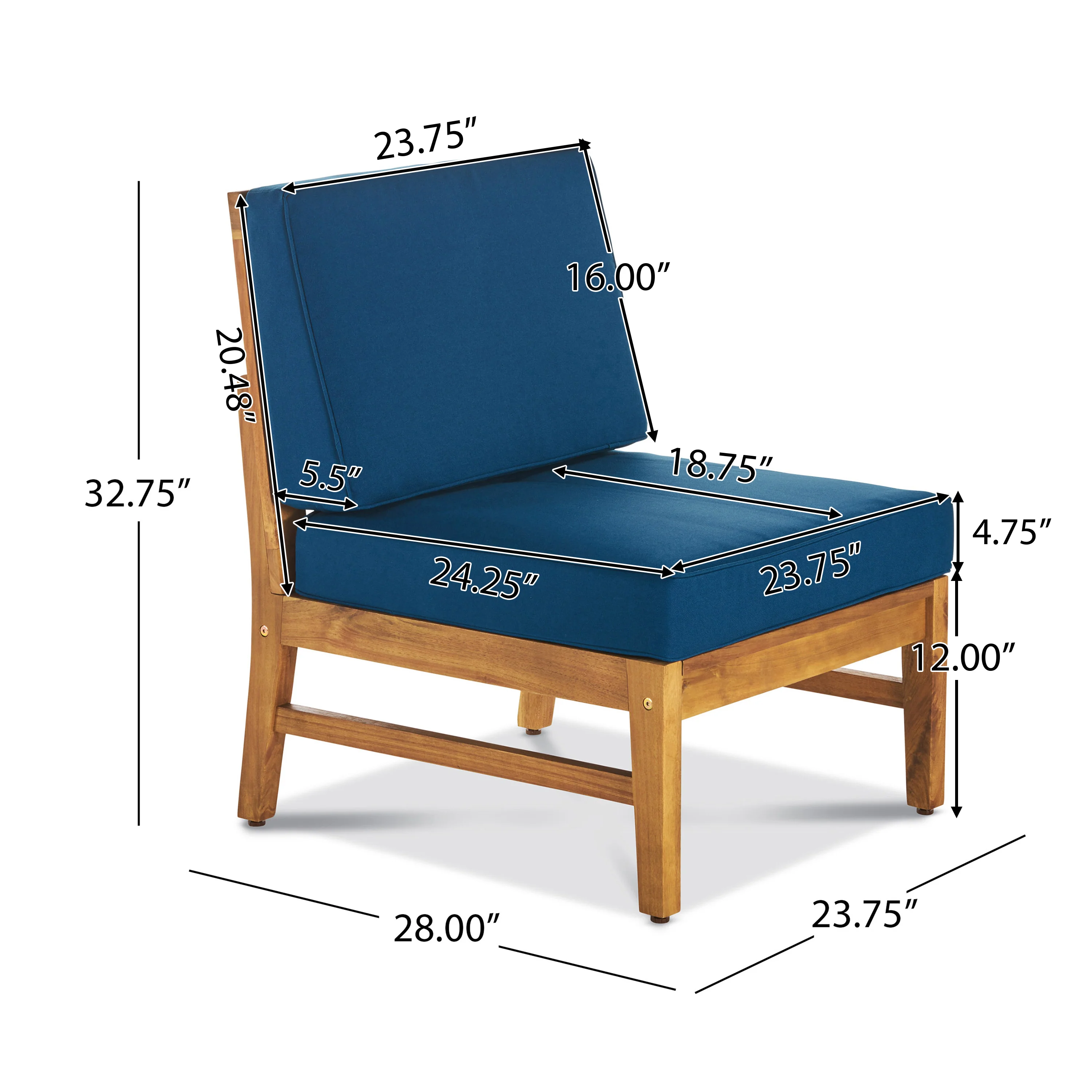 Capri 6-Seater Outdoor Wooden Sectional - furnishings