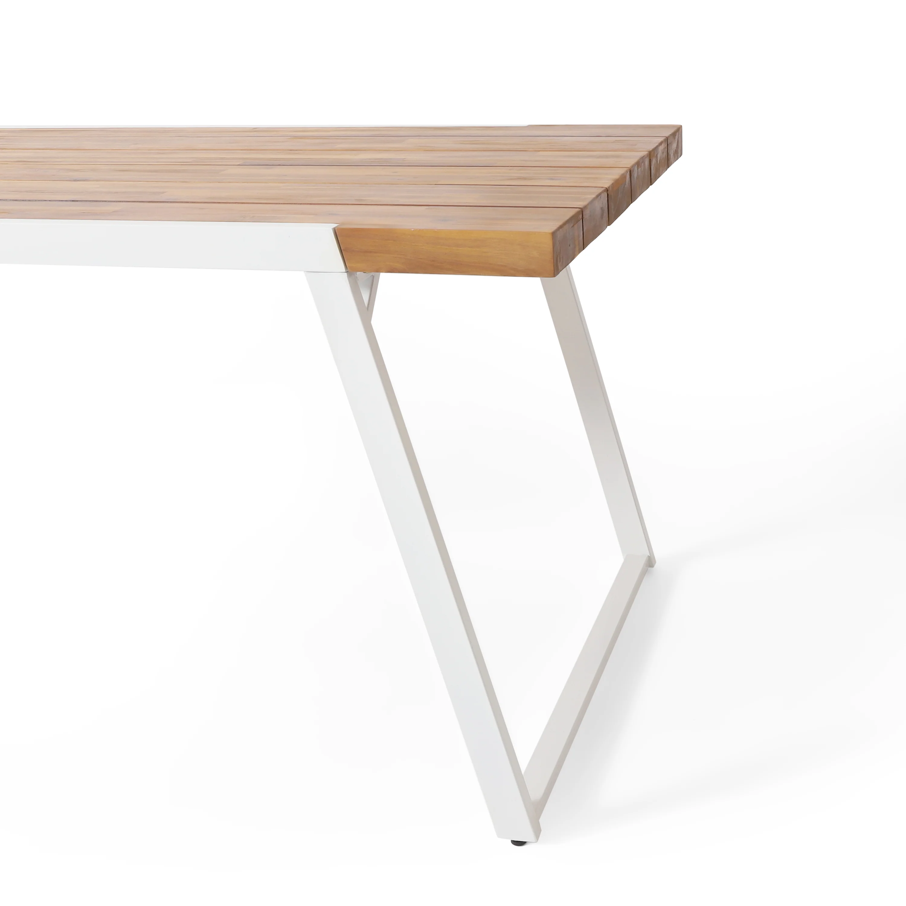 Gebo Outdoor Modern Acacia Wood Dining Table - furnishings