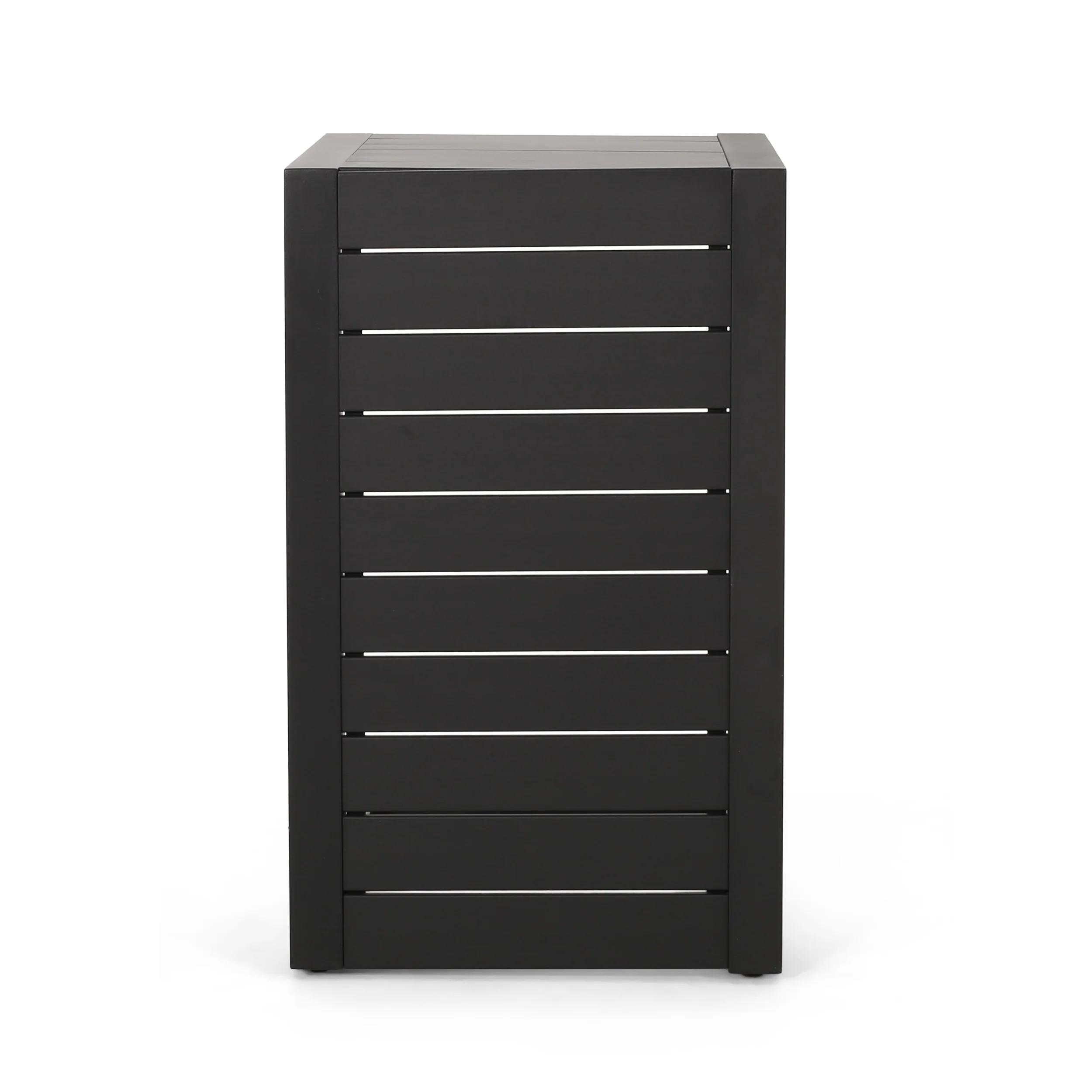 Cherie Outdoor Modern Aluminum C-Shaped End Table - furnishings