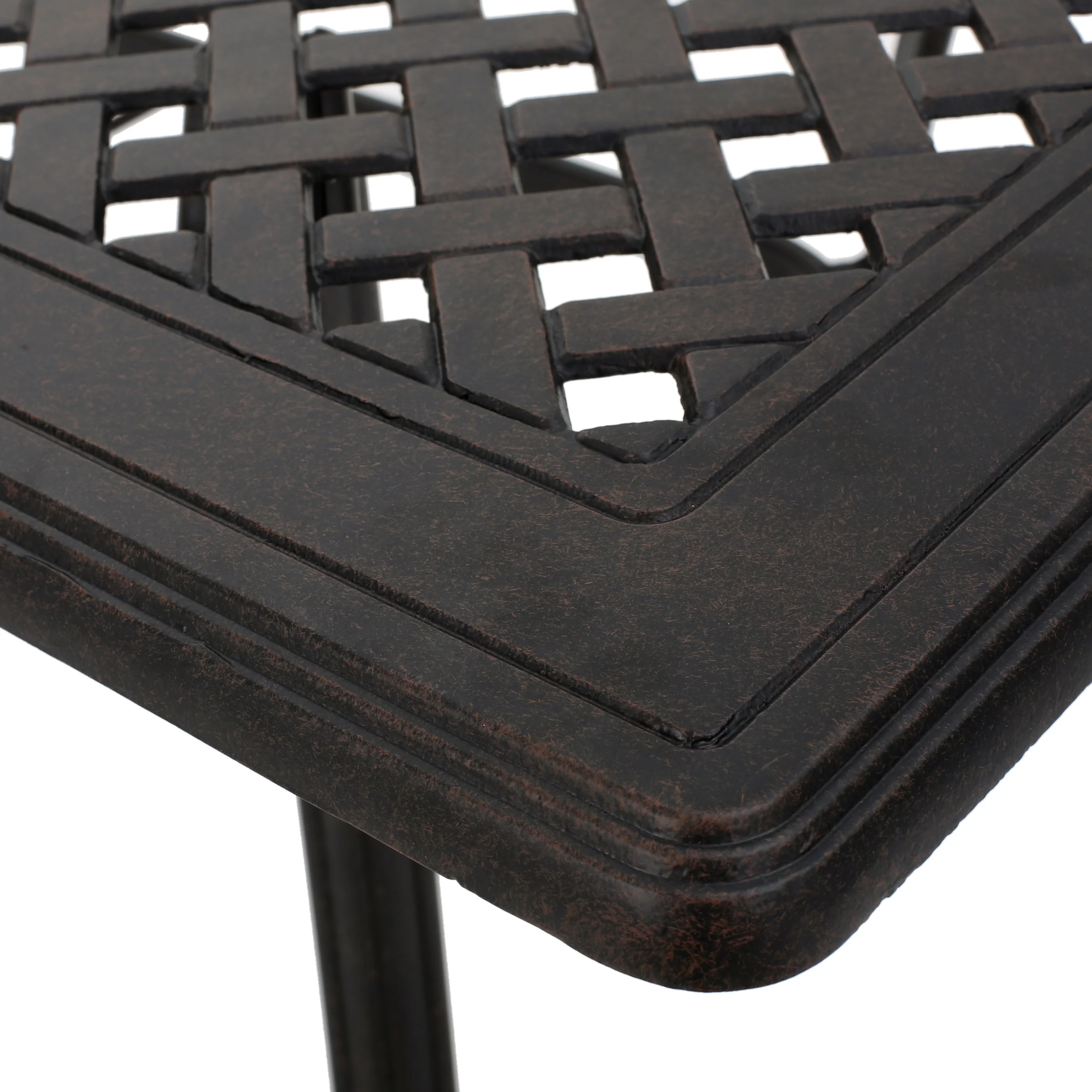 Fonzo Outdoor Bronze Cast Aluminum Rectangular Dining Table (ONLY) - furnishings
