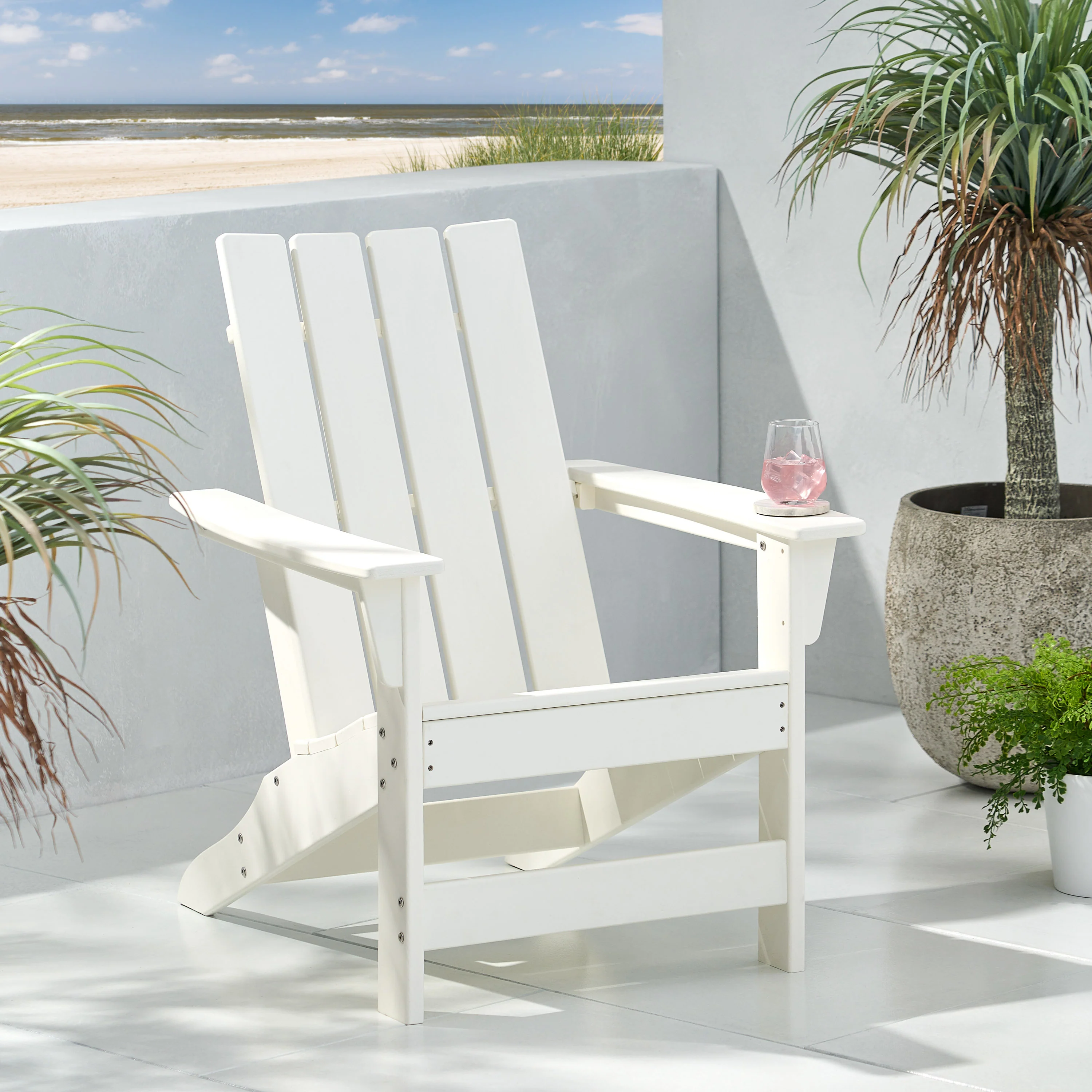 Panagiota Outdoor Resin Adirondack Chair - furnishings