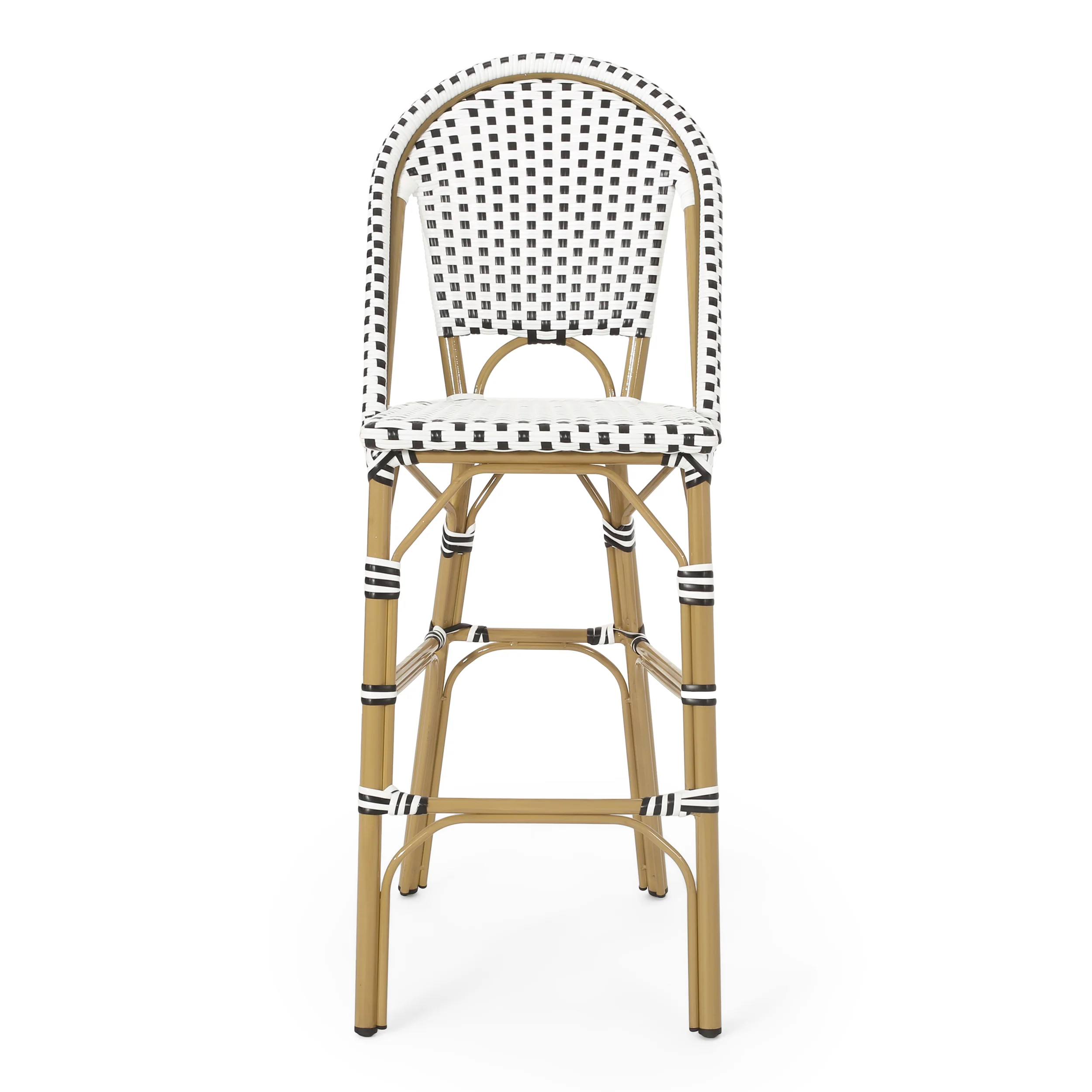 Grelton Outdoor Aluminum French Barstools, Set of 2 - furnishings