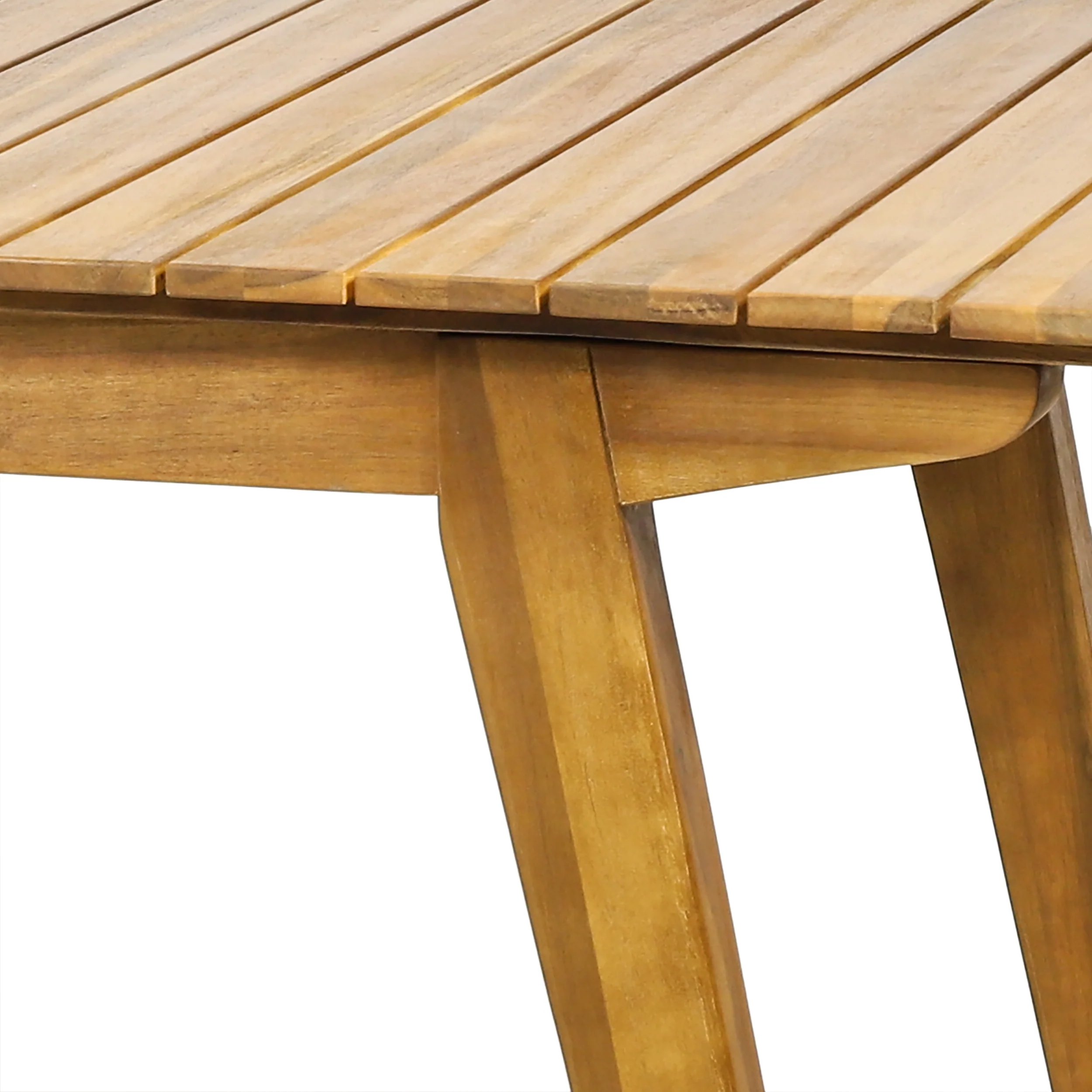 Tavish Outdoor Rustic Acacia Wood Dining Table - furnishings