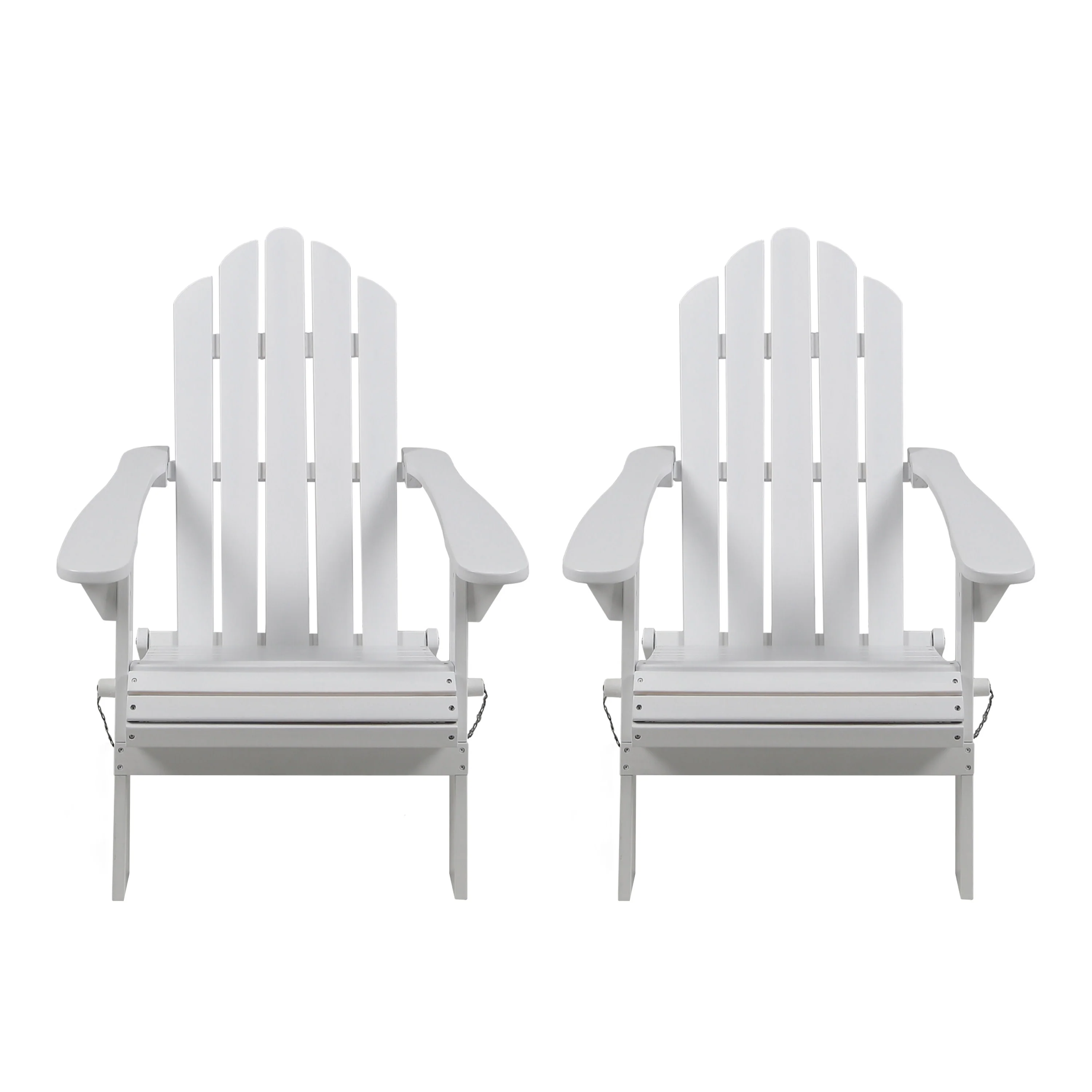 Cara Outdoor Acacia Wood Foldable Adirondack Chairs, Set of 2 - furnishings