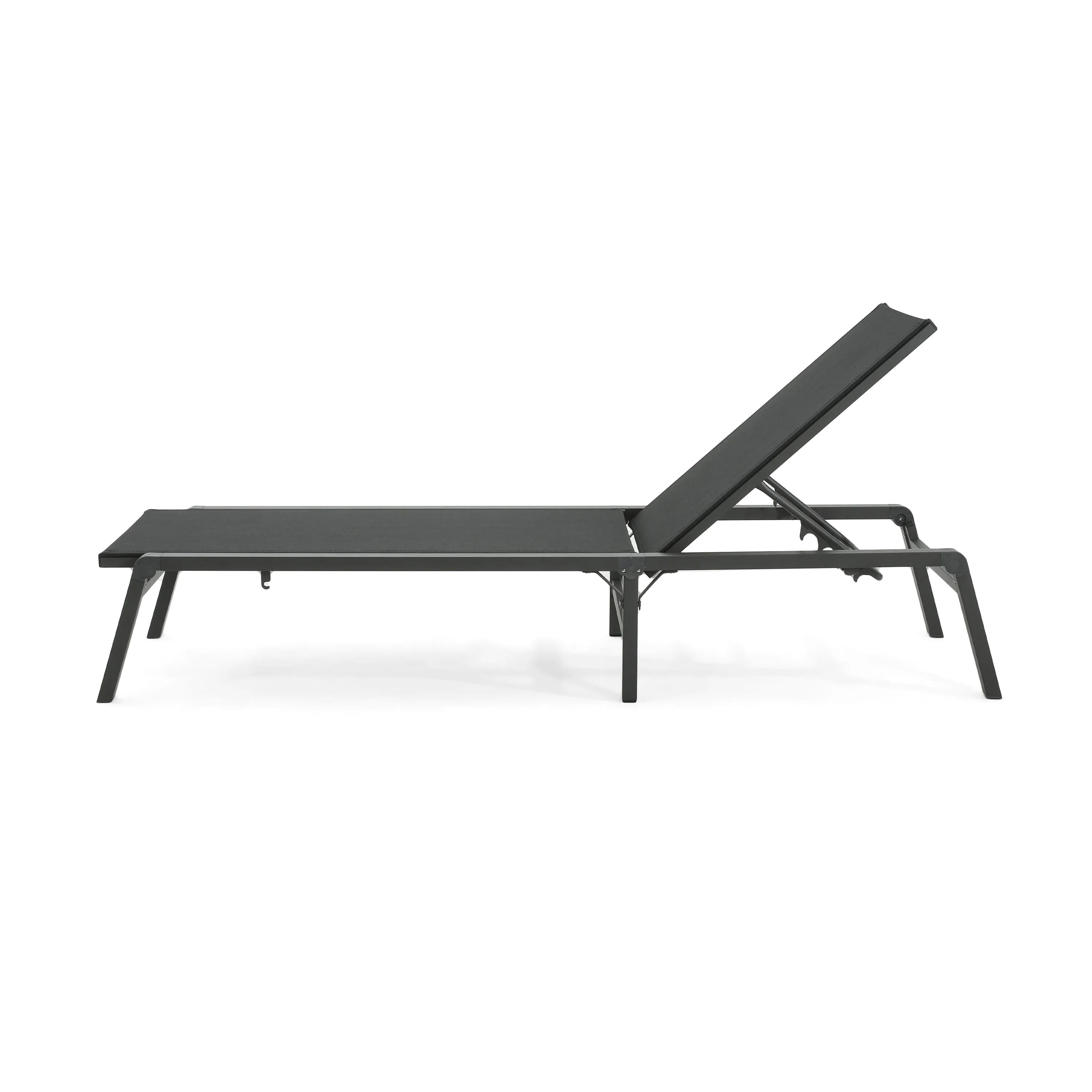 Savannah Outdoor Aluminum Folding Chaise Lounge, Set of 2 - furnishings