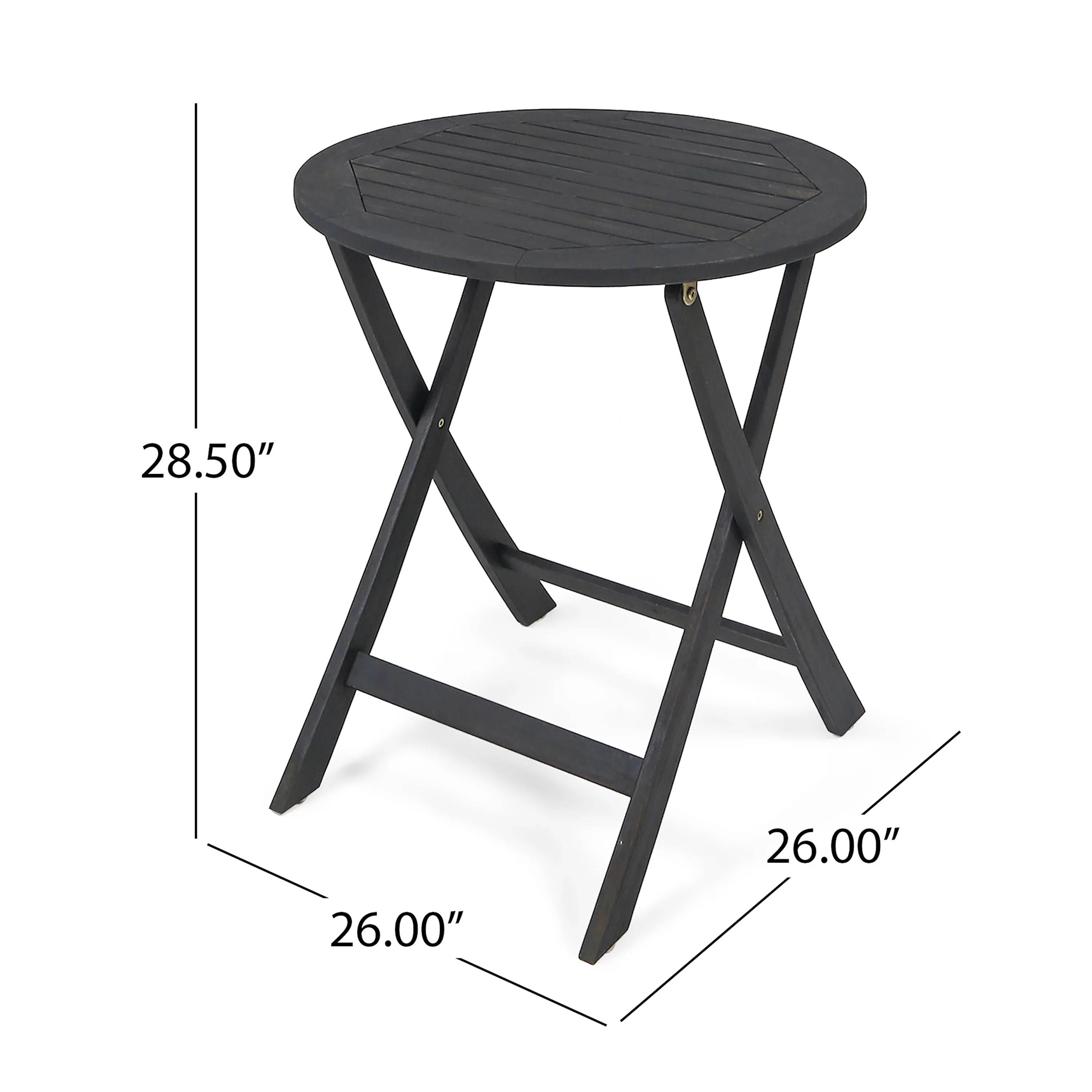 Truda Outdoor Acacia Wood Wicker Foldable Bistro Set with Chairs and Table - furnishings