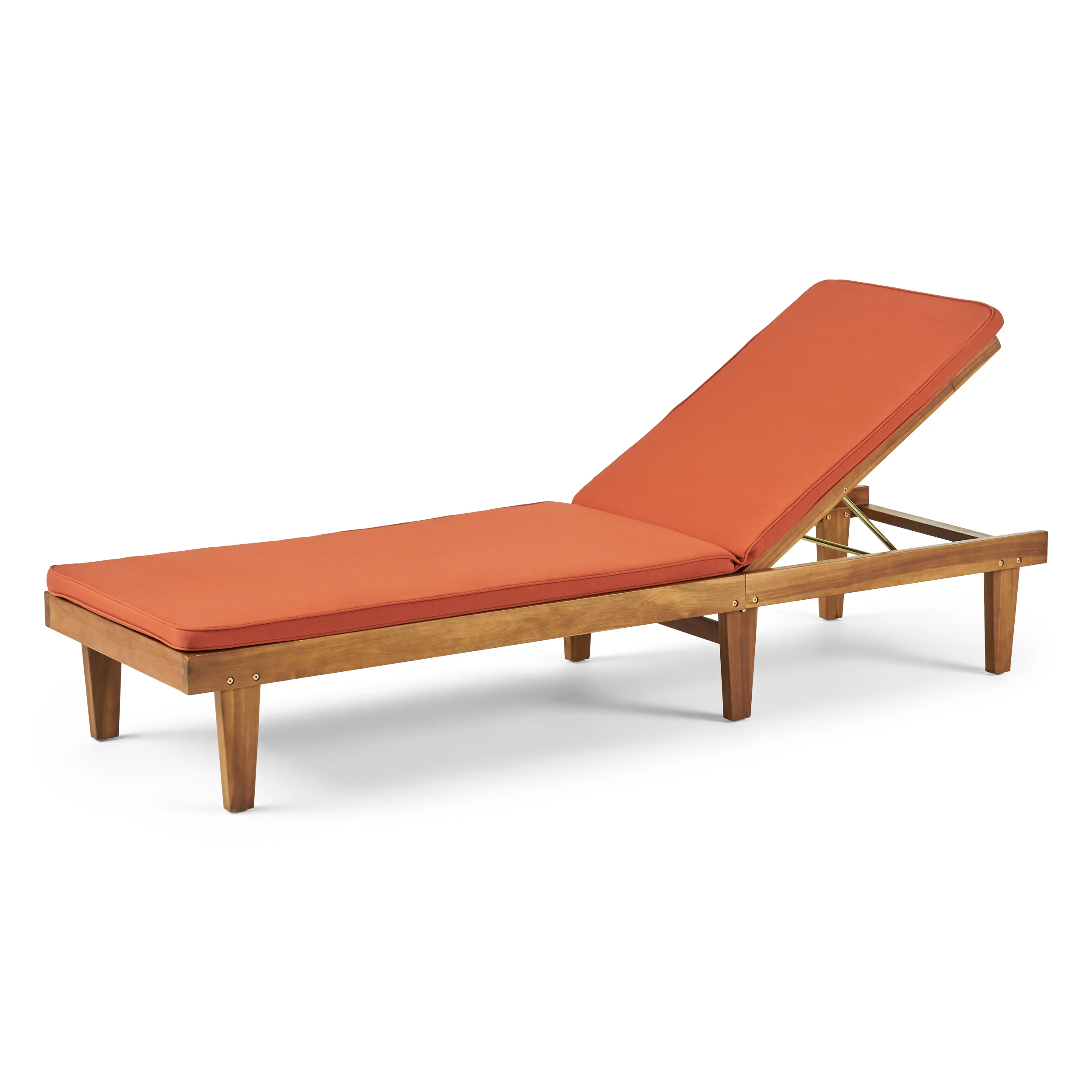 Addisyn Outdoor Acacia Wood 3 Piece Chaise Lounge Set with Water-Resistant Cushions - furnishings
