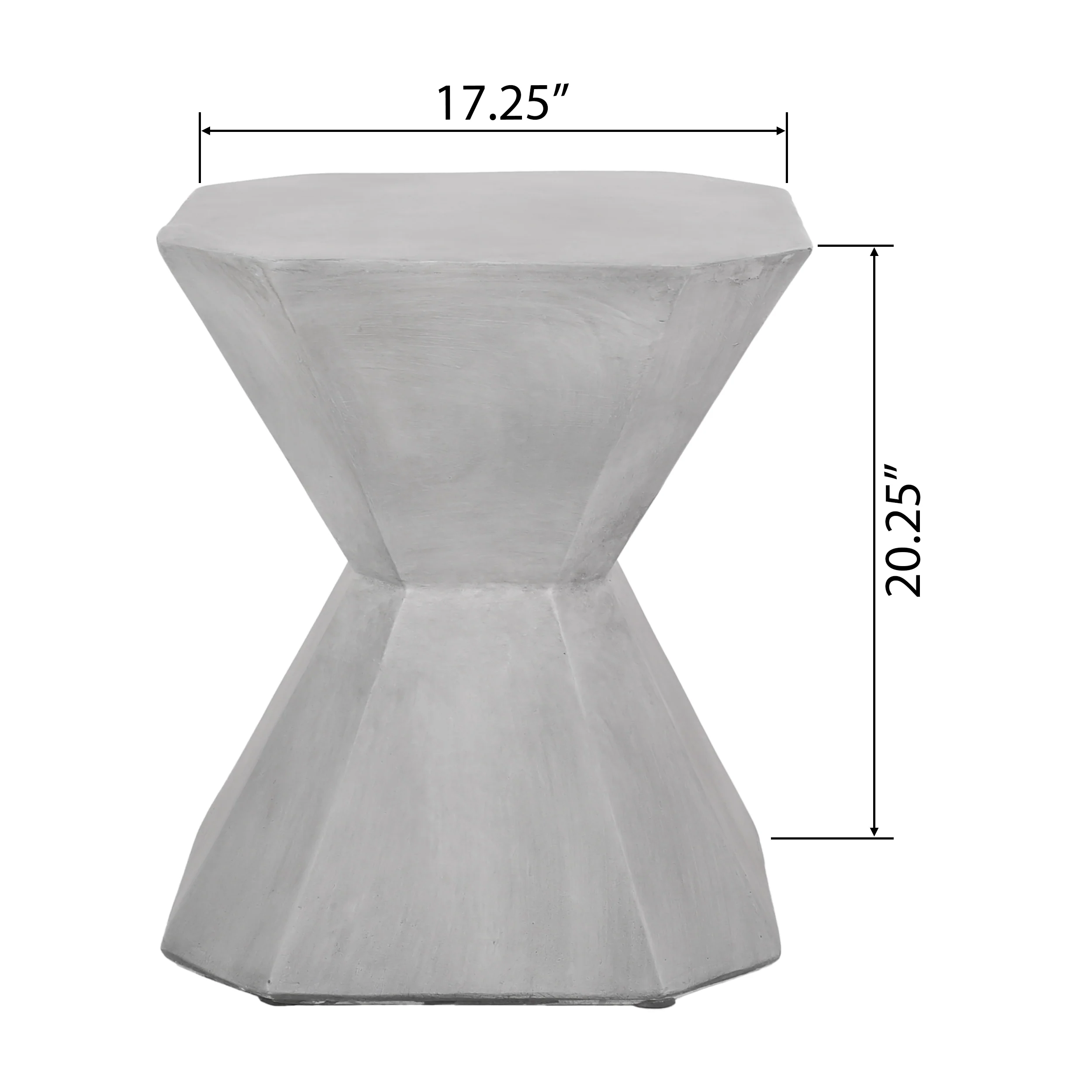 Noyes Outdoor Lightweight Concrete Side Table, Concrete Finish - furnishings