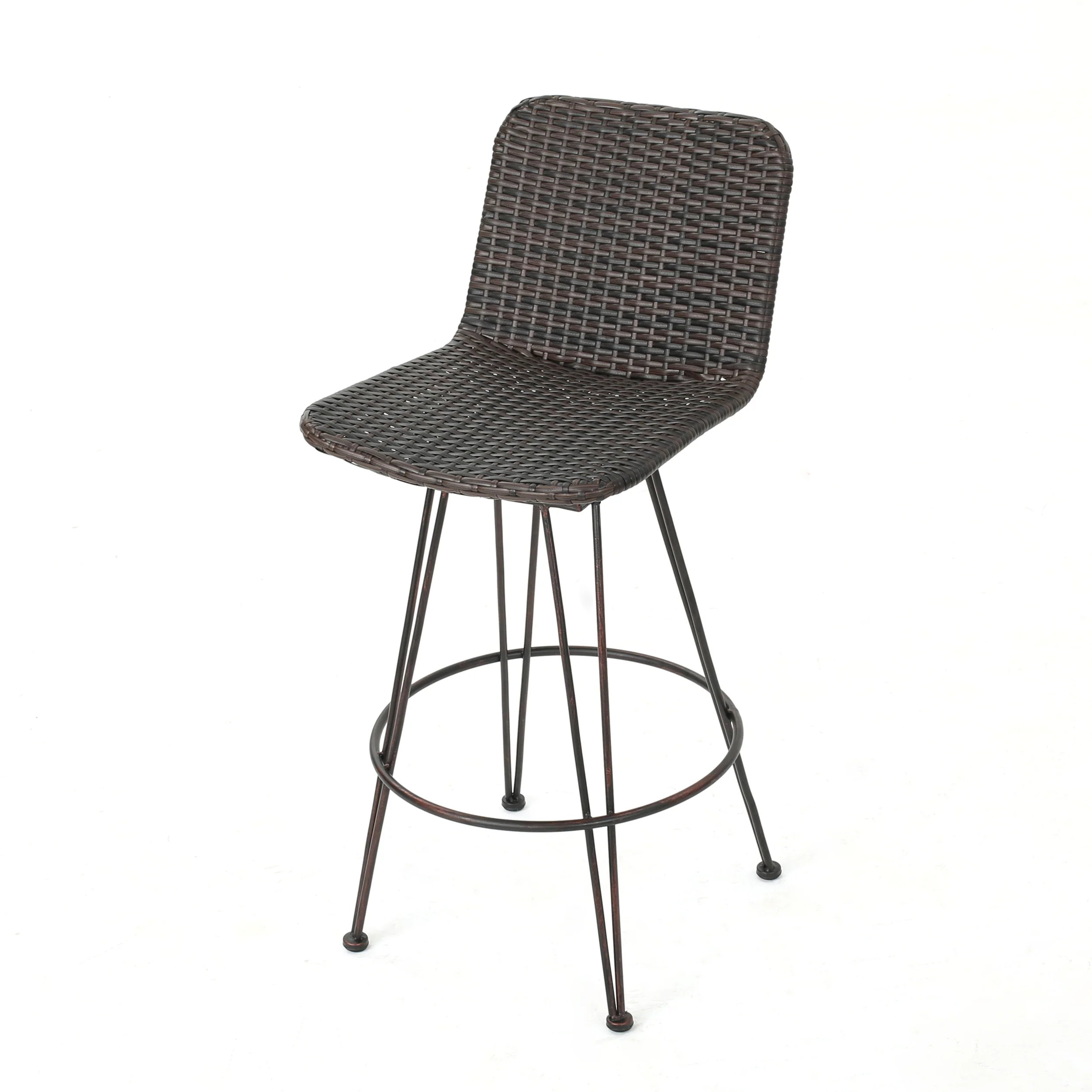Avy Outdoor Modern Industrial 3 Piece Acacia Wood Bar Set - furnishings