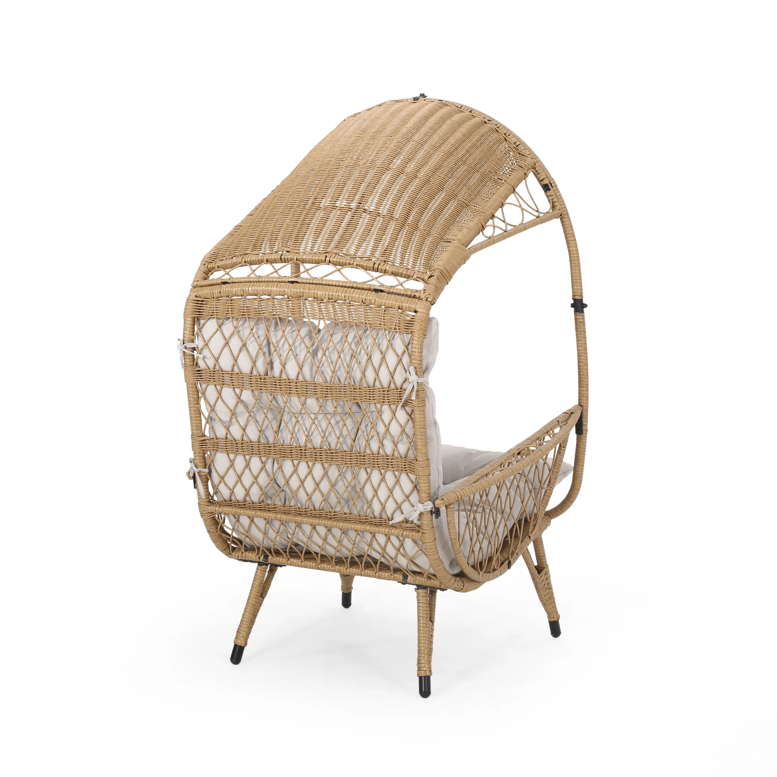 Primo Outdoor Wicker Freestanding Basket Chair - furnishings