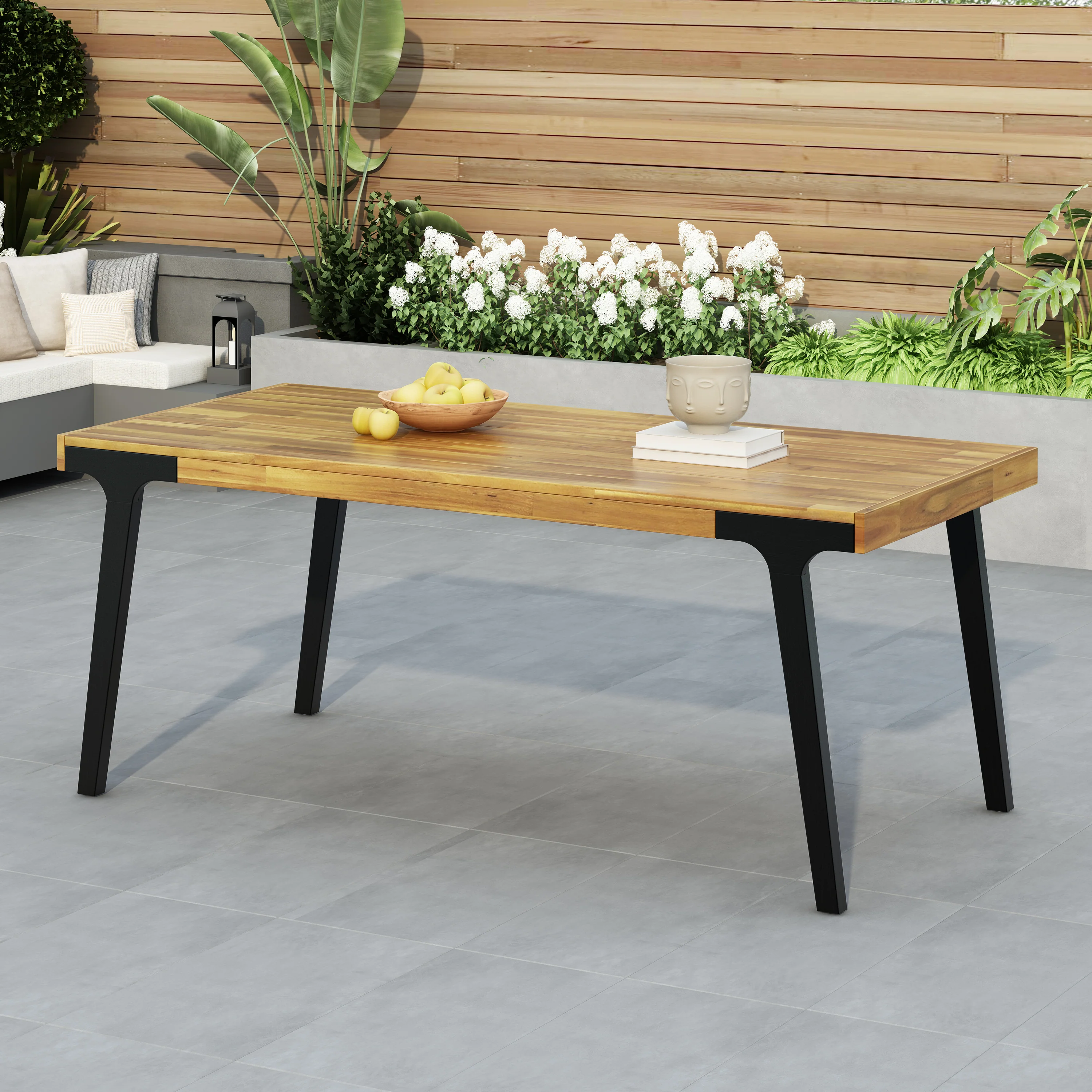Bellamir Outdoor Acacia Wood Dining Table Single - furnishings