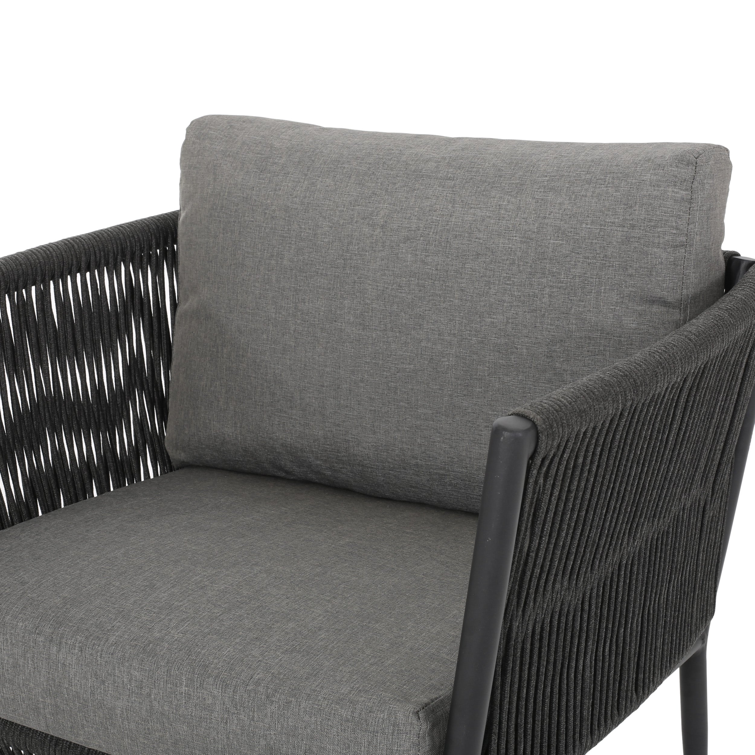 Sefora Outdoor Rope Club Chair with Cushions (Set of 2) - furnishings