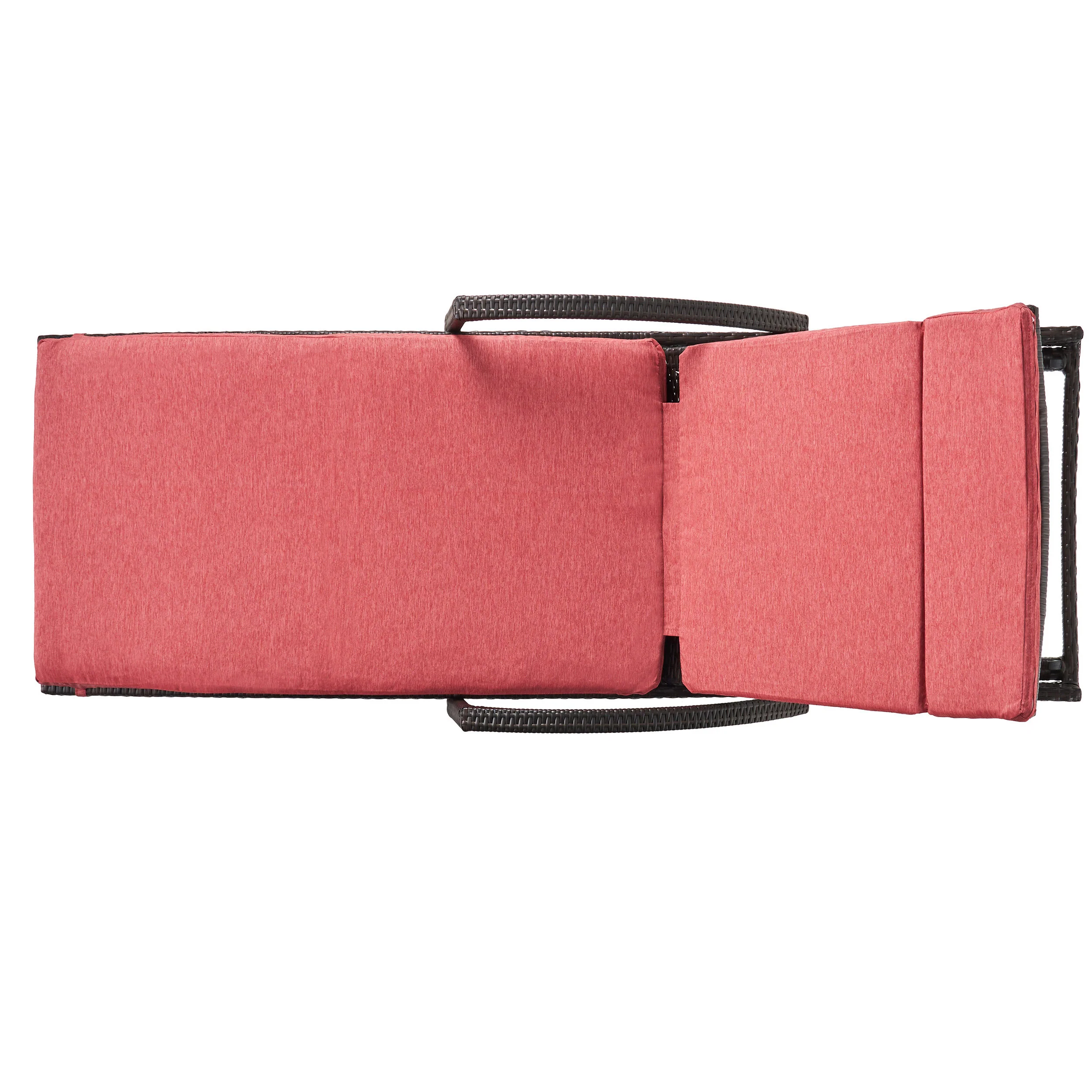Lakeport Outdoor Adjustable Armed Chaise Lounge Chair w/ Cushion - furnishings
