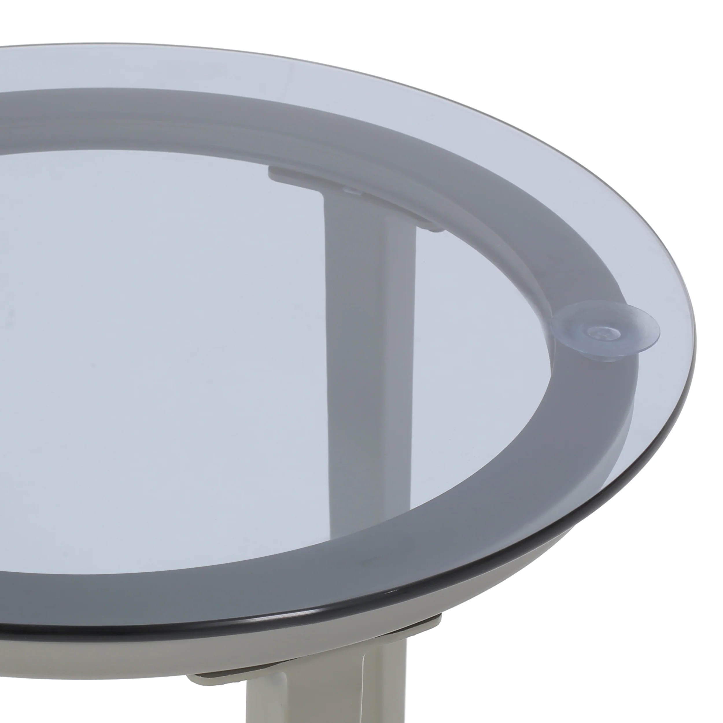 Kalyiah Outdoor Modern Side Table with Tempered Glass Top - furnishings