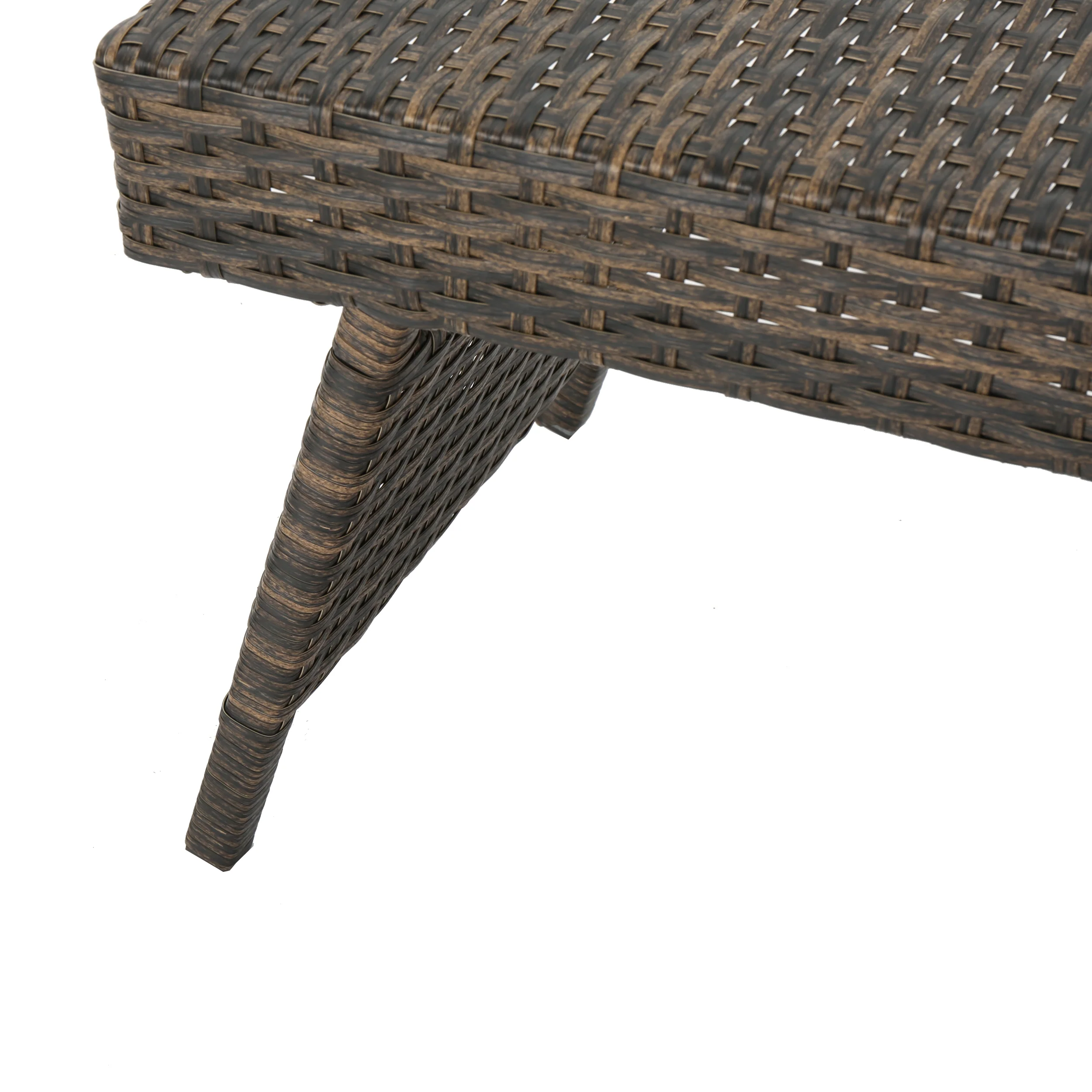 Thelma Outdoor Wicker and Aluminum Folding Side Table - furnishings