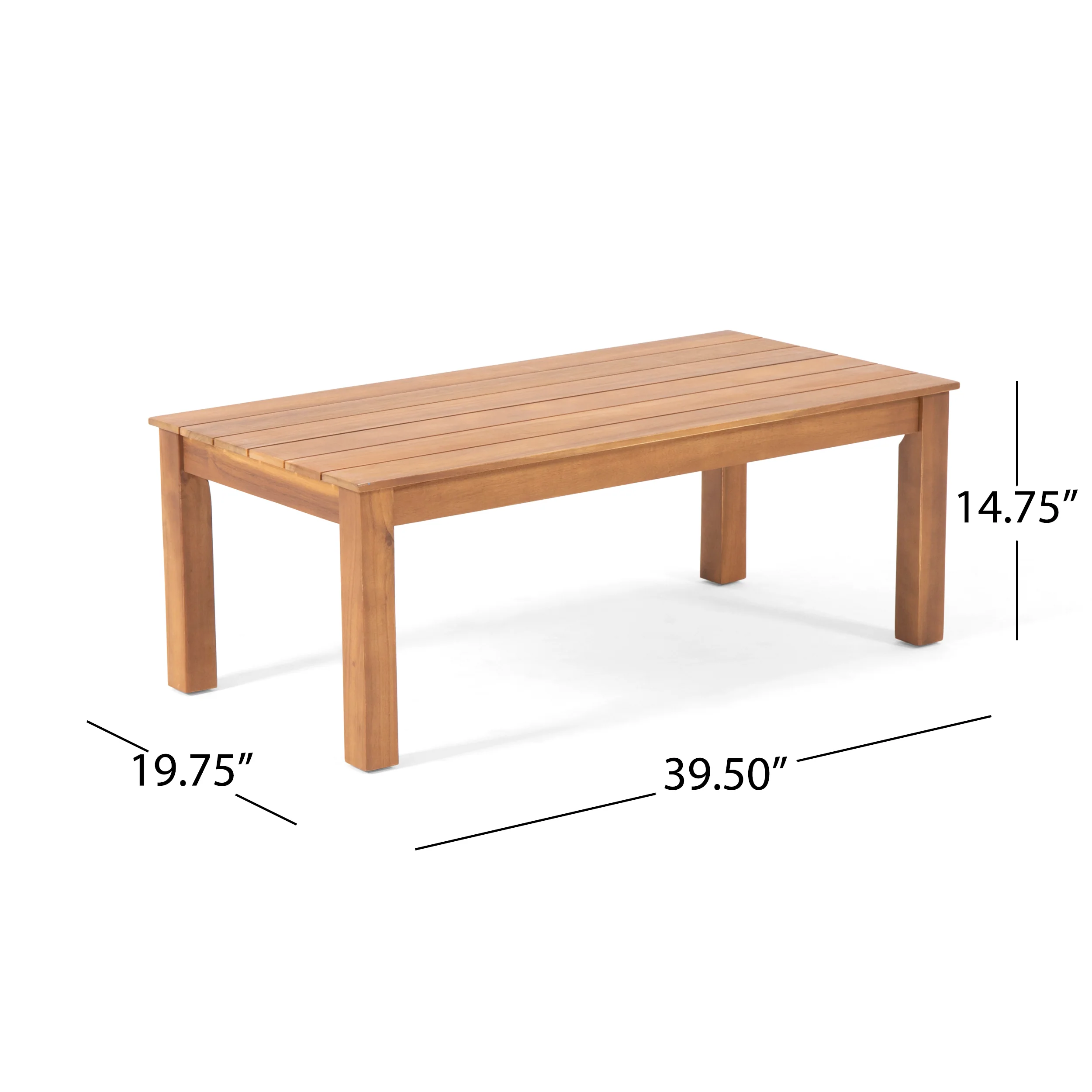Avacyn Outdoor Acacia Wood Loveseat and Coffee Table Set with Cushions, Brown Patina, Cream - furnishings