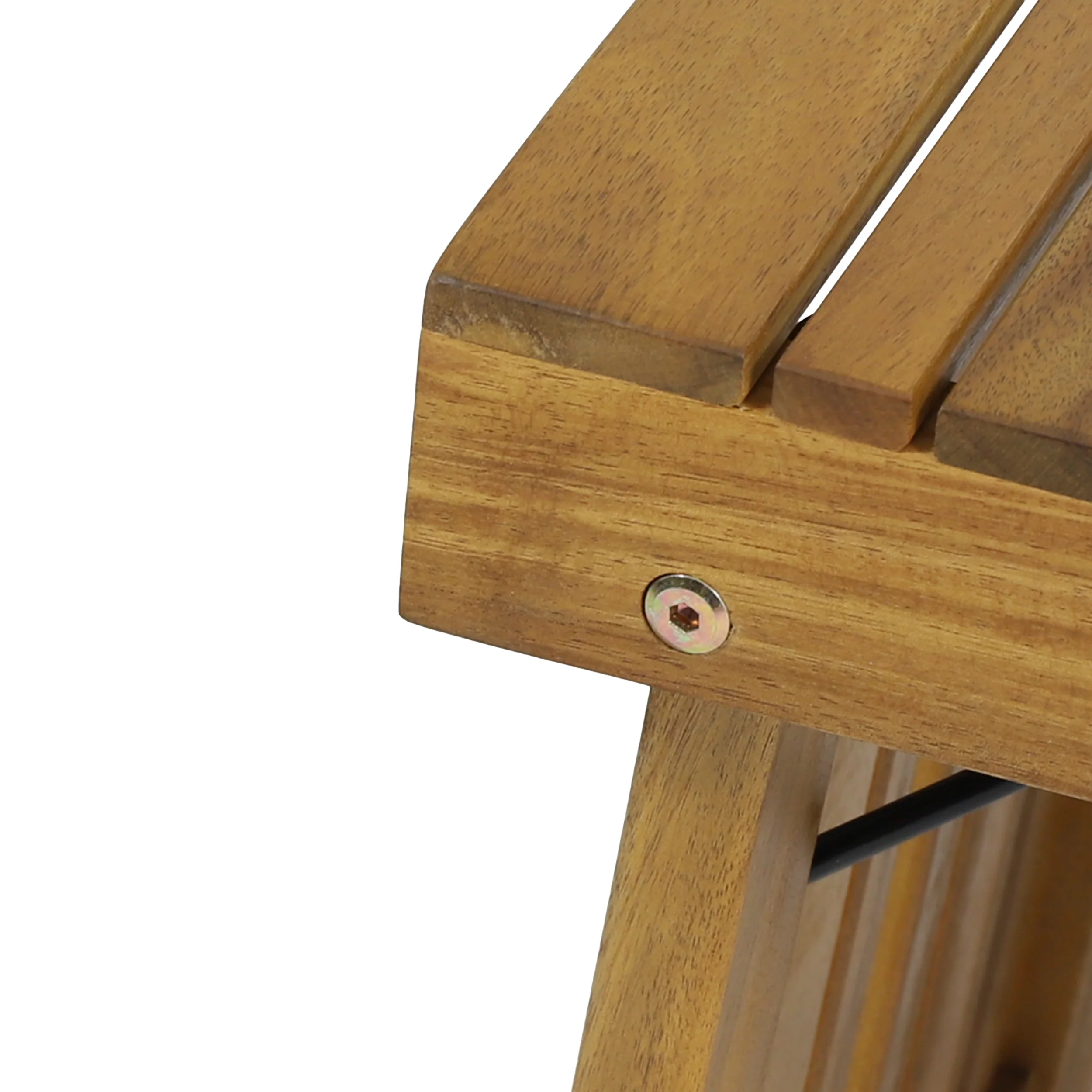 Karyme Outdoor Acacia Wood Folding Side Table - furnishings