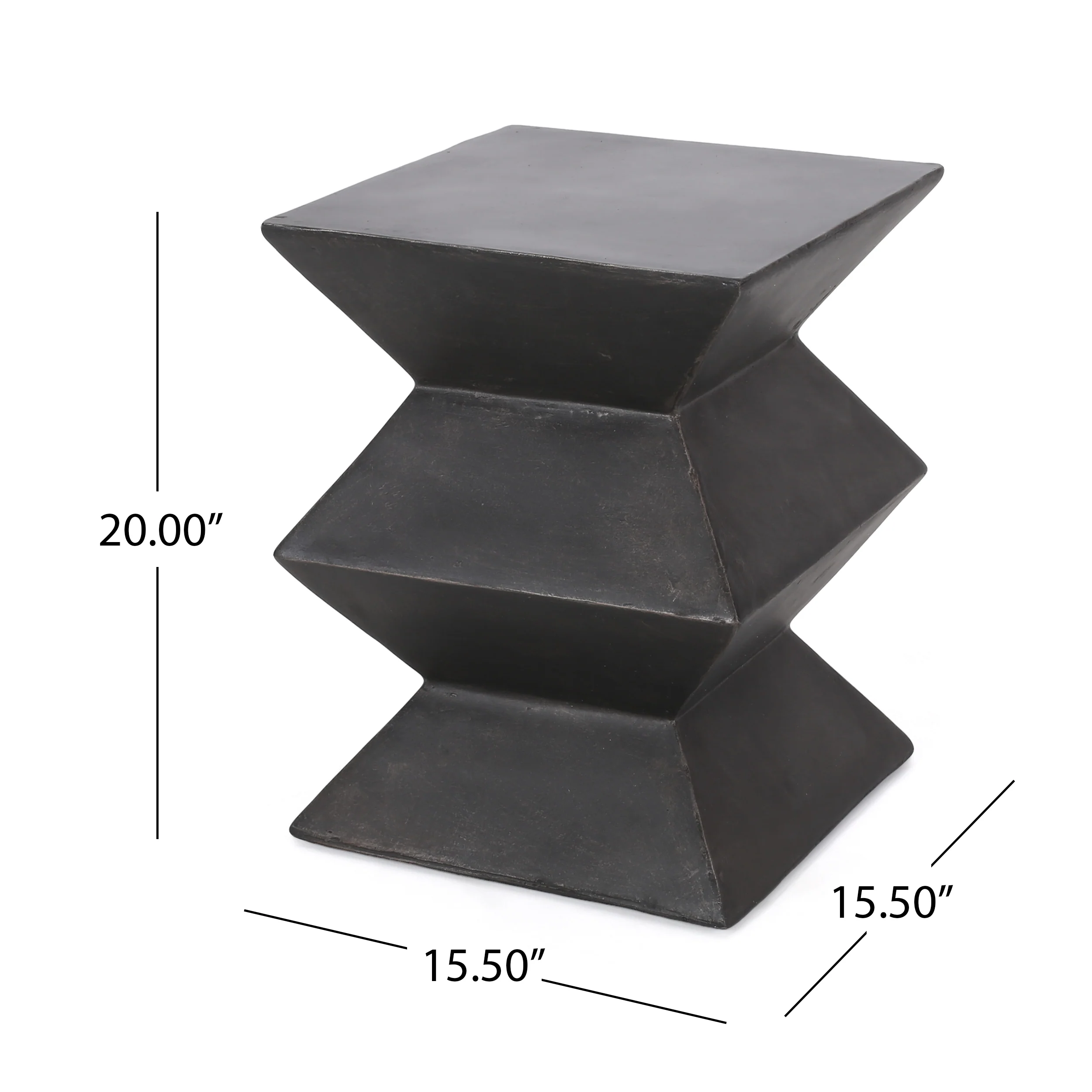 Chellis Outdoor Lightweight Concrete Side Table, Antique Copper - furnishings