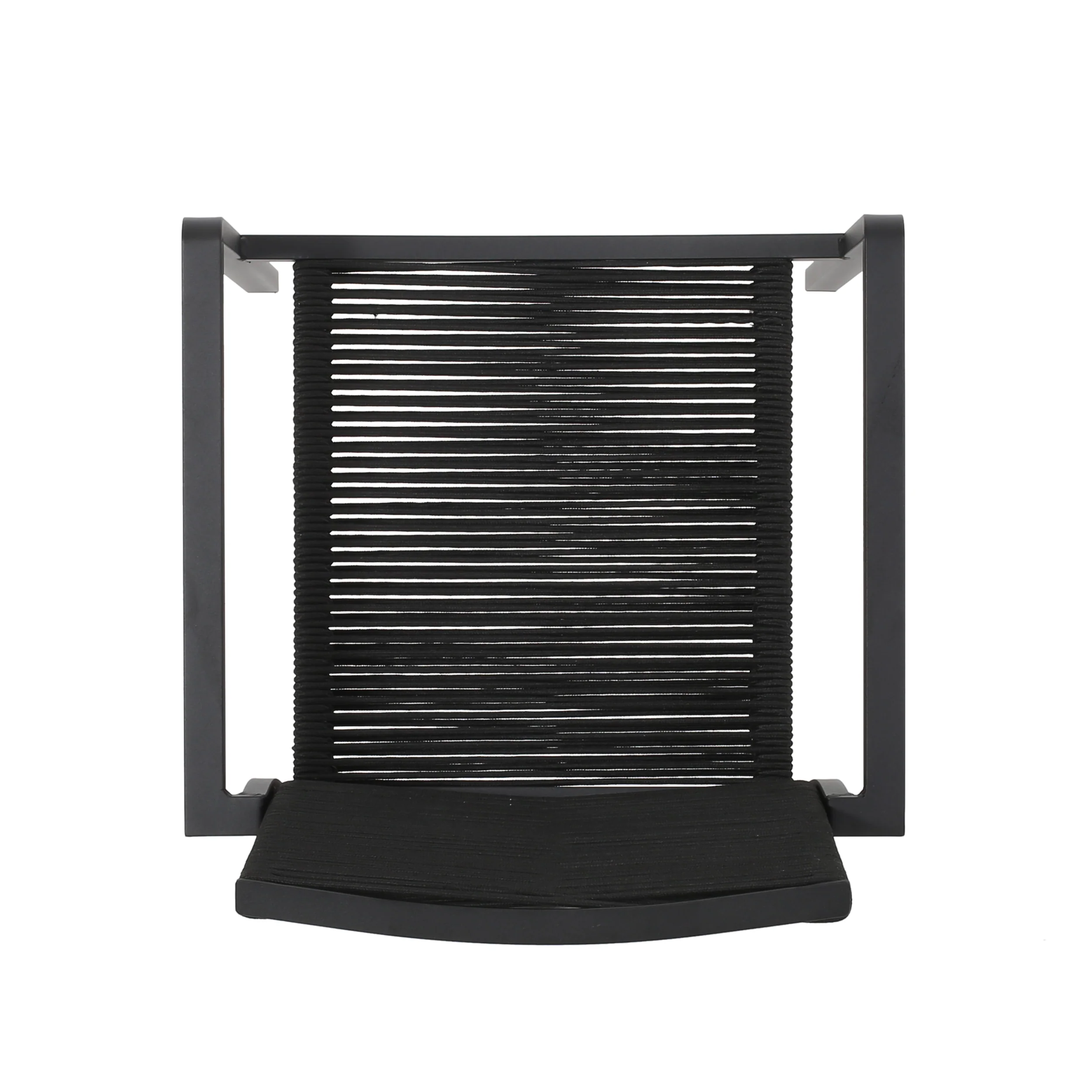 Lillian Outdoor Modern Aluminum Dining Chair with Rope Seat (Set of 2) - furnishings