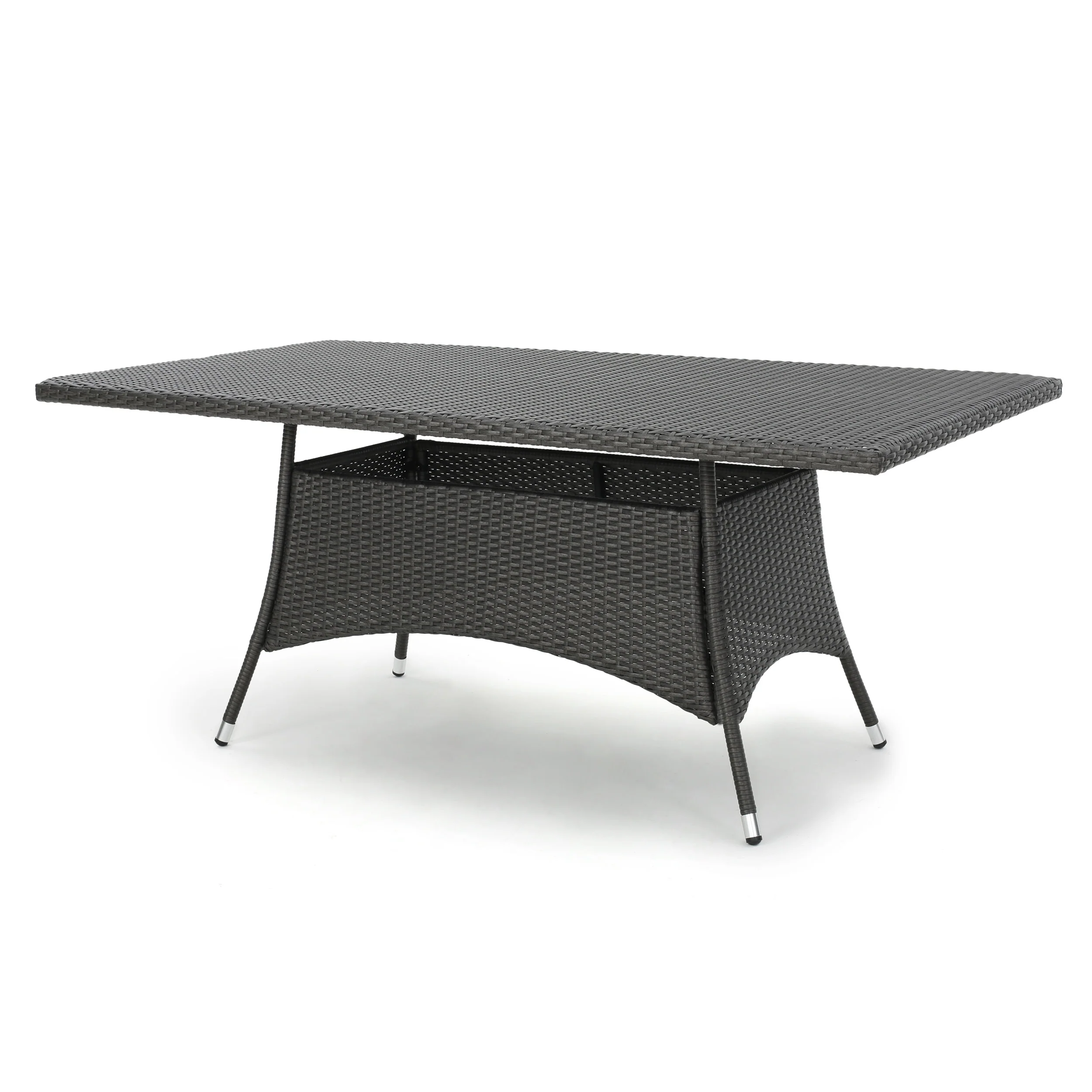 Manteo Rectangular Outdoor Wicker Dining Table - furnishings