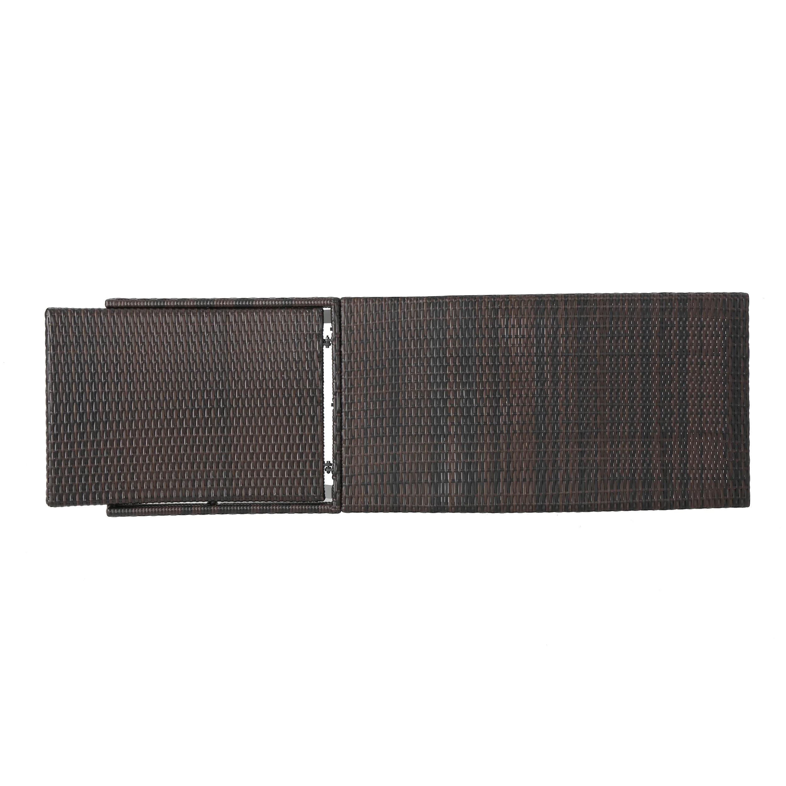Manuela Outdoor Brown Wicker Aluminum Chaise Lounge Chair - furnishings