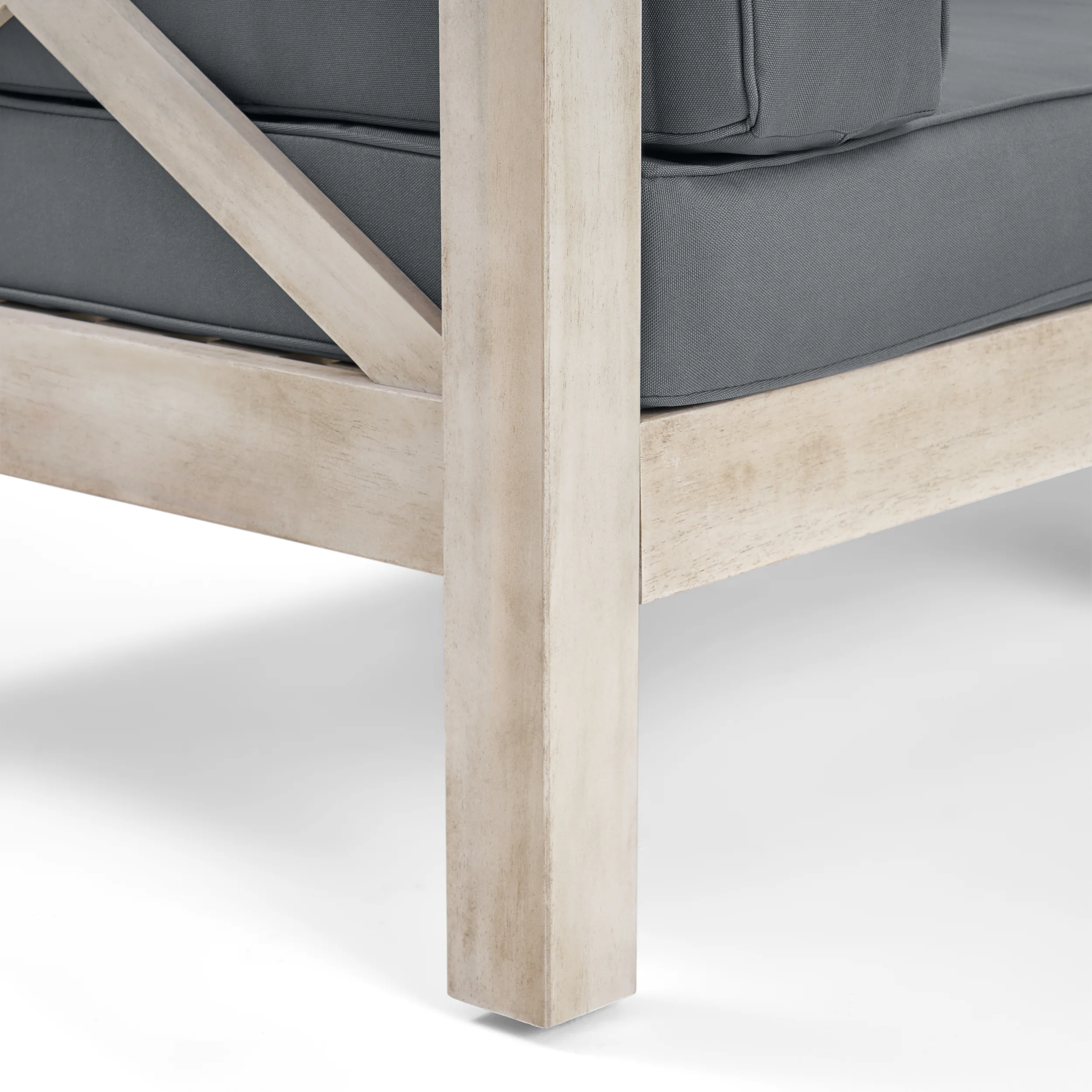 Brava Outdoor Modular Acacia Wood Sofa with Cushions - furnishings