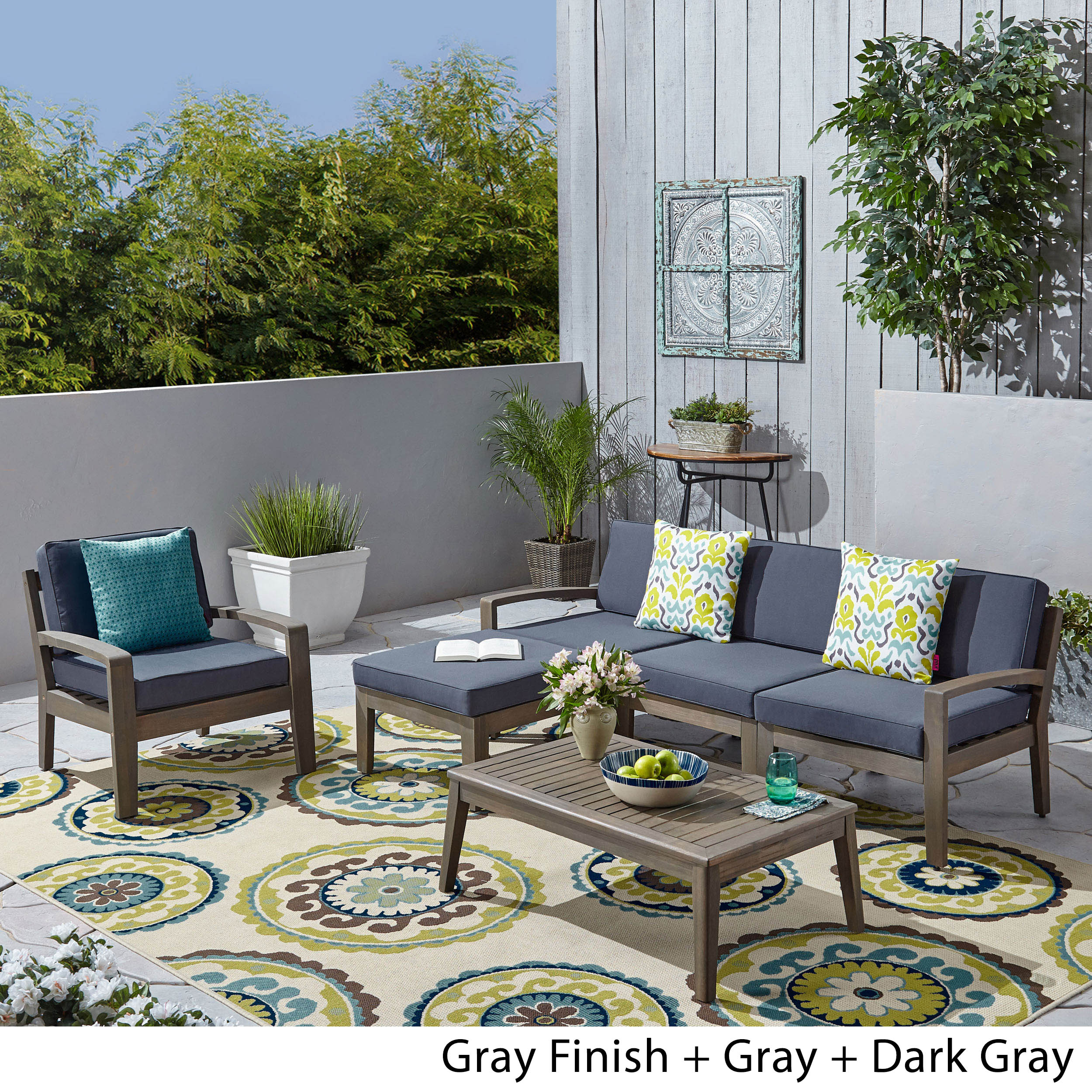 Parma 4-Seater Sectional Sofa Set For Patio with Club Chair - furnishings
