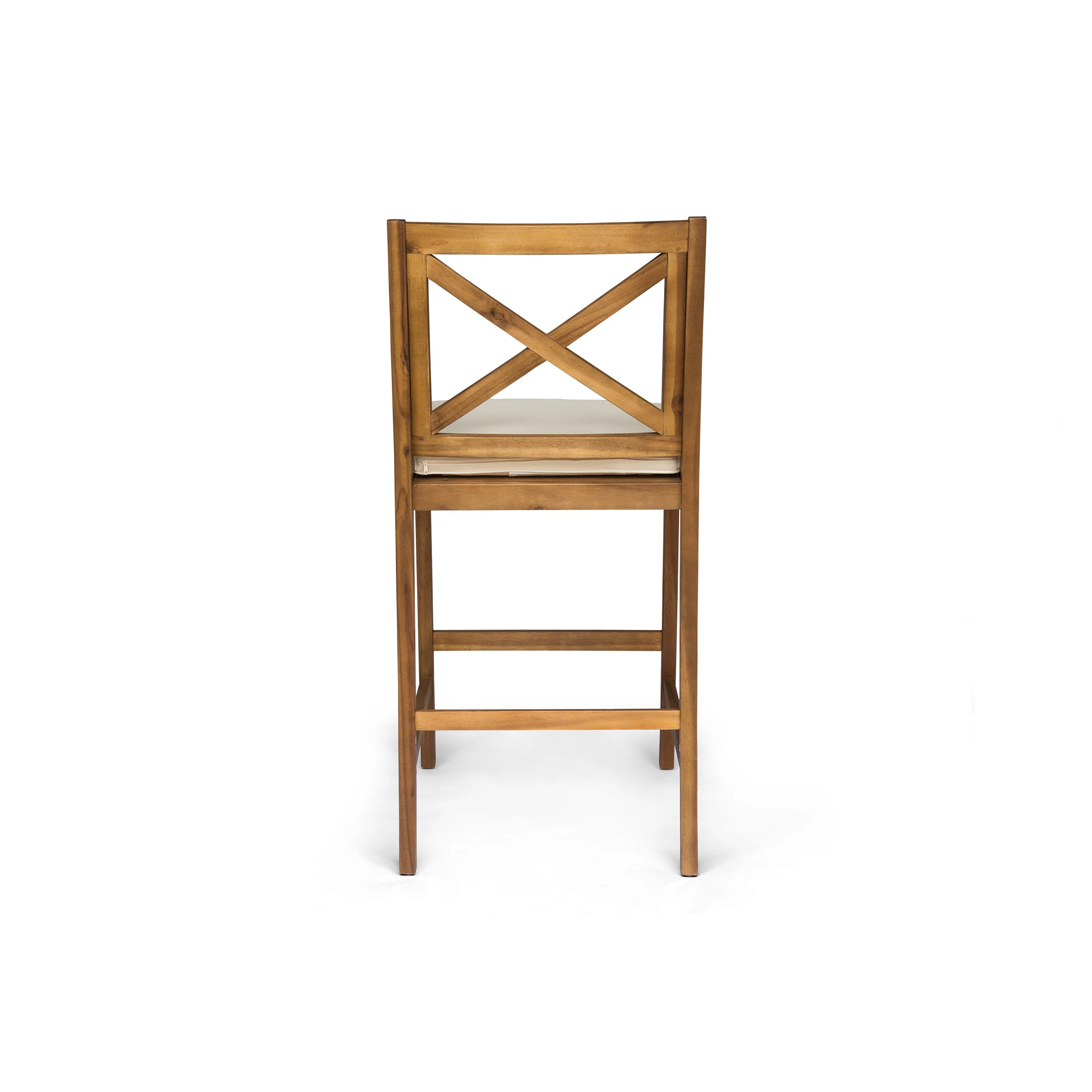 Logan Outdoor Acacia Wood Barstool (set of 2) - furnishings