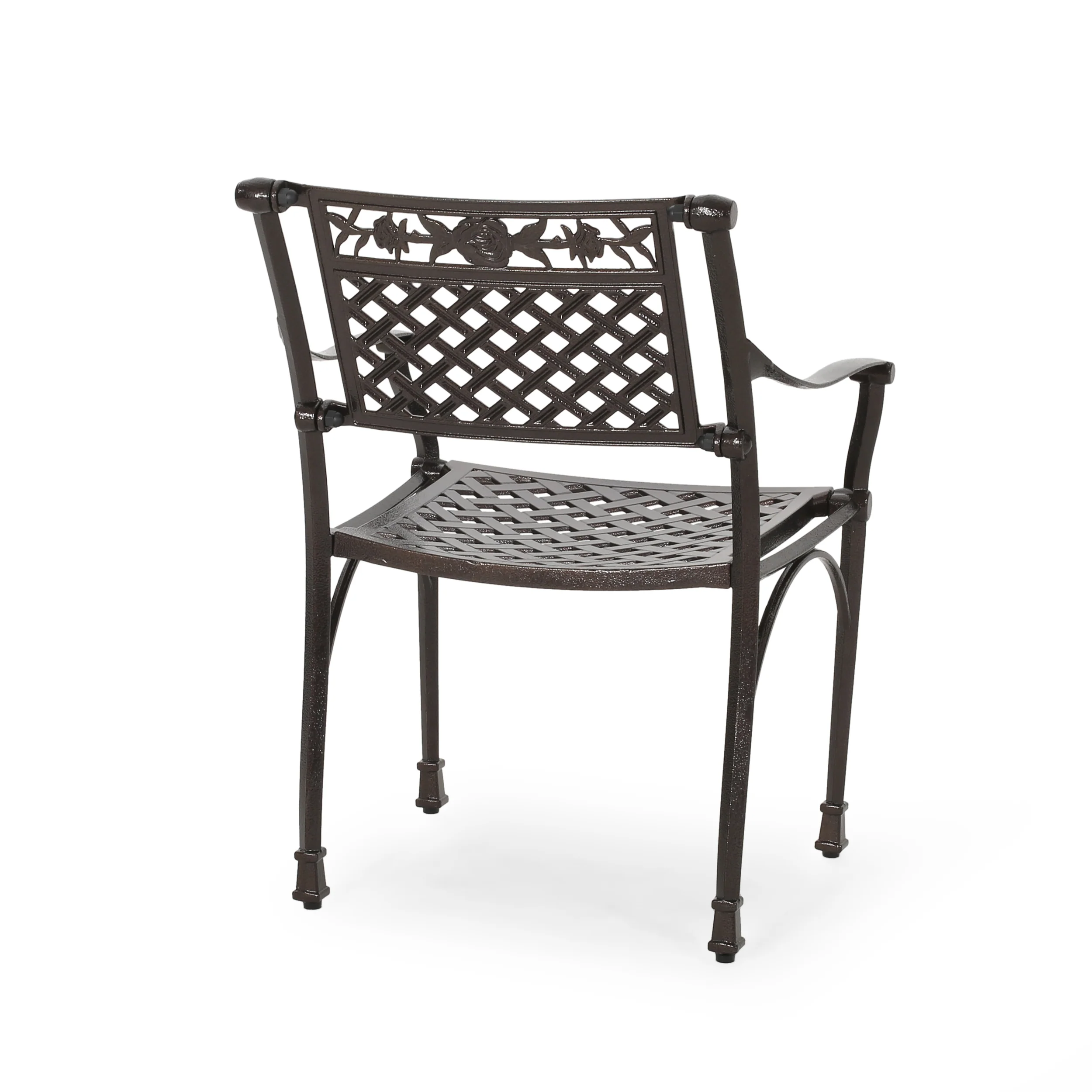 Ridgecrest Traditional Outdoor Aluminum Dining Chair (Set of 2) - furnishings