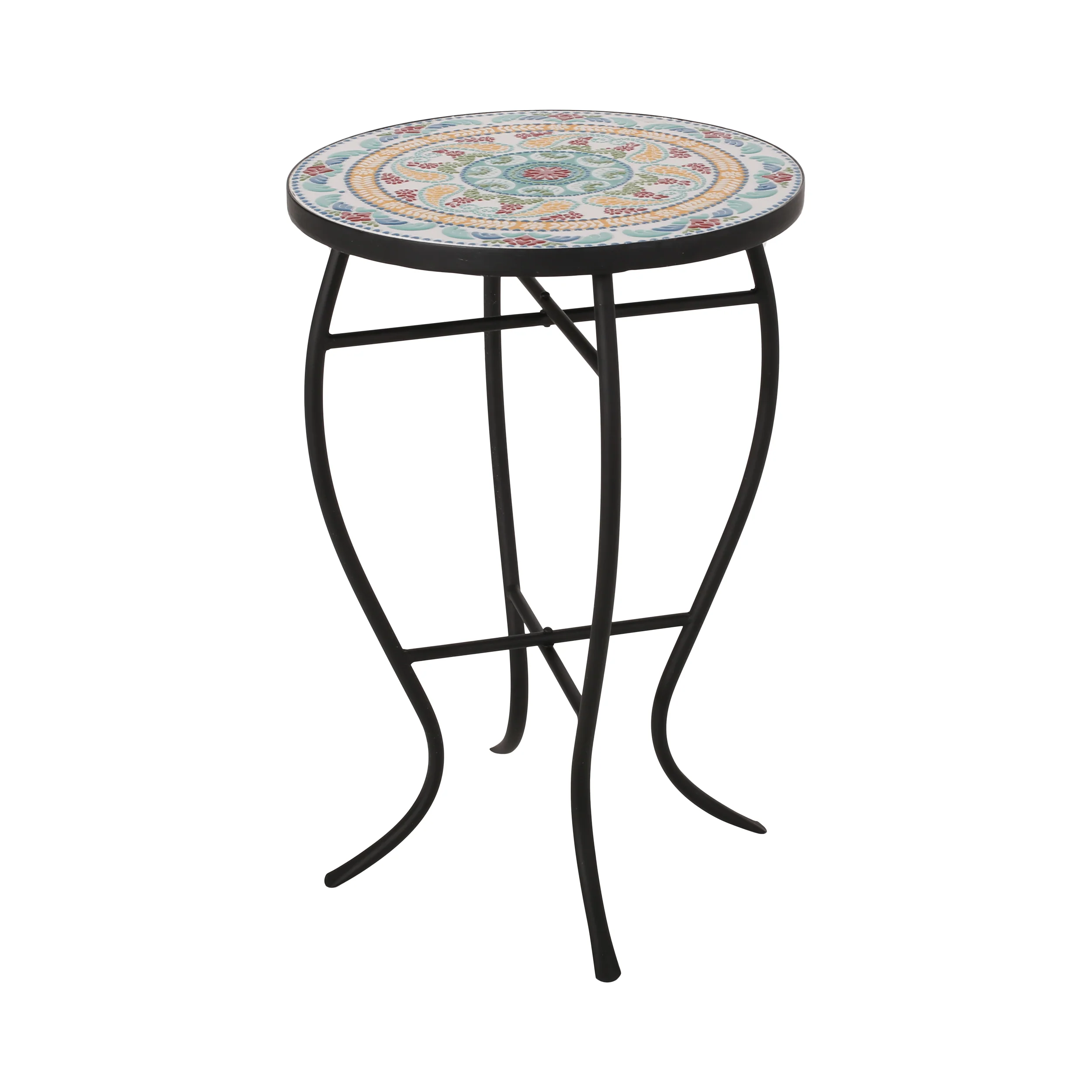 Frimy Outdoor Side Table with Tile Top - furnishings