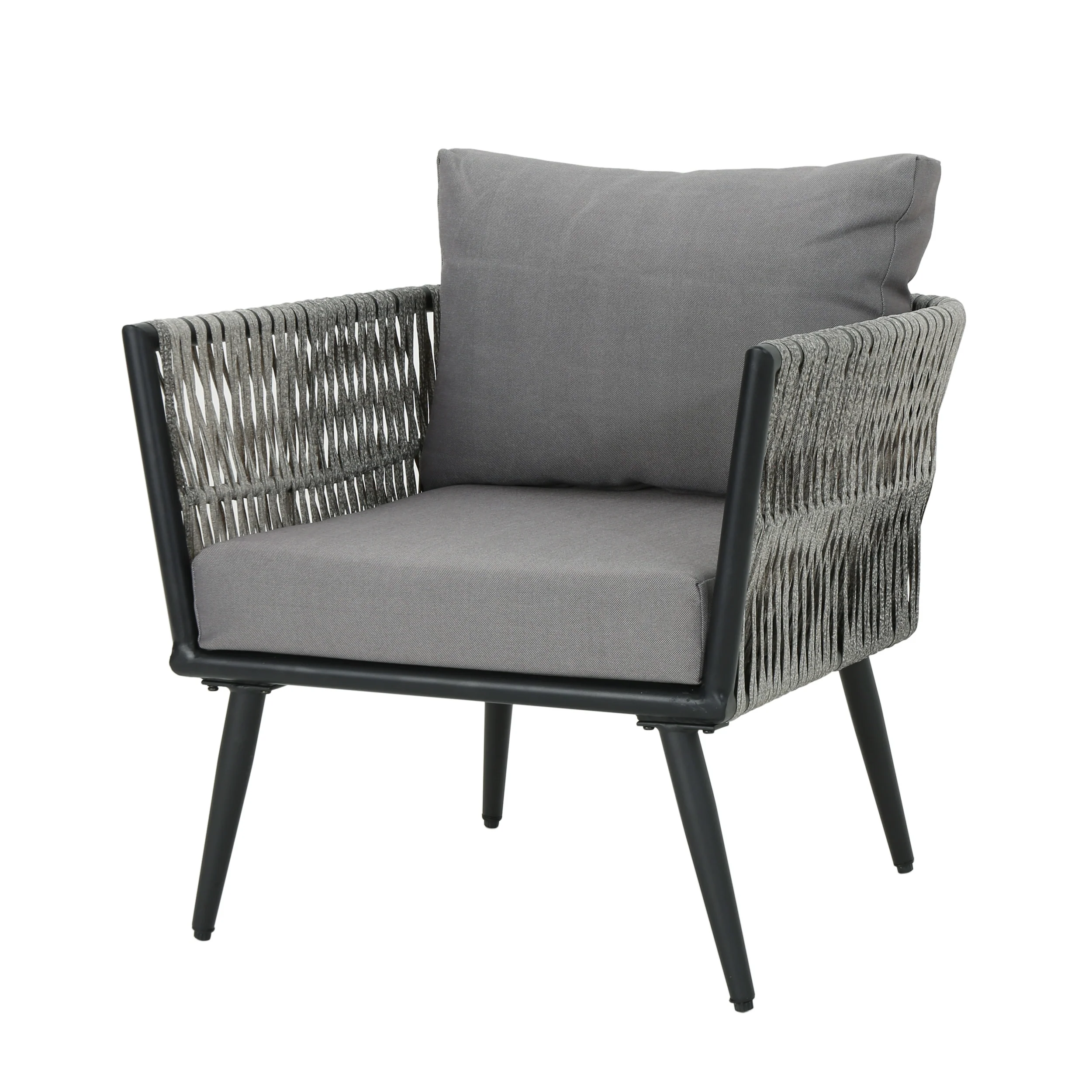Shipley Outdoor Wicker and Aluminum Club Chair - furnishings
