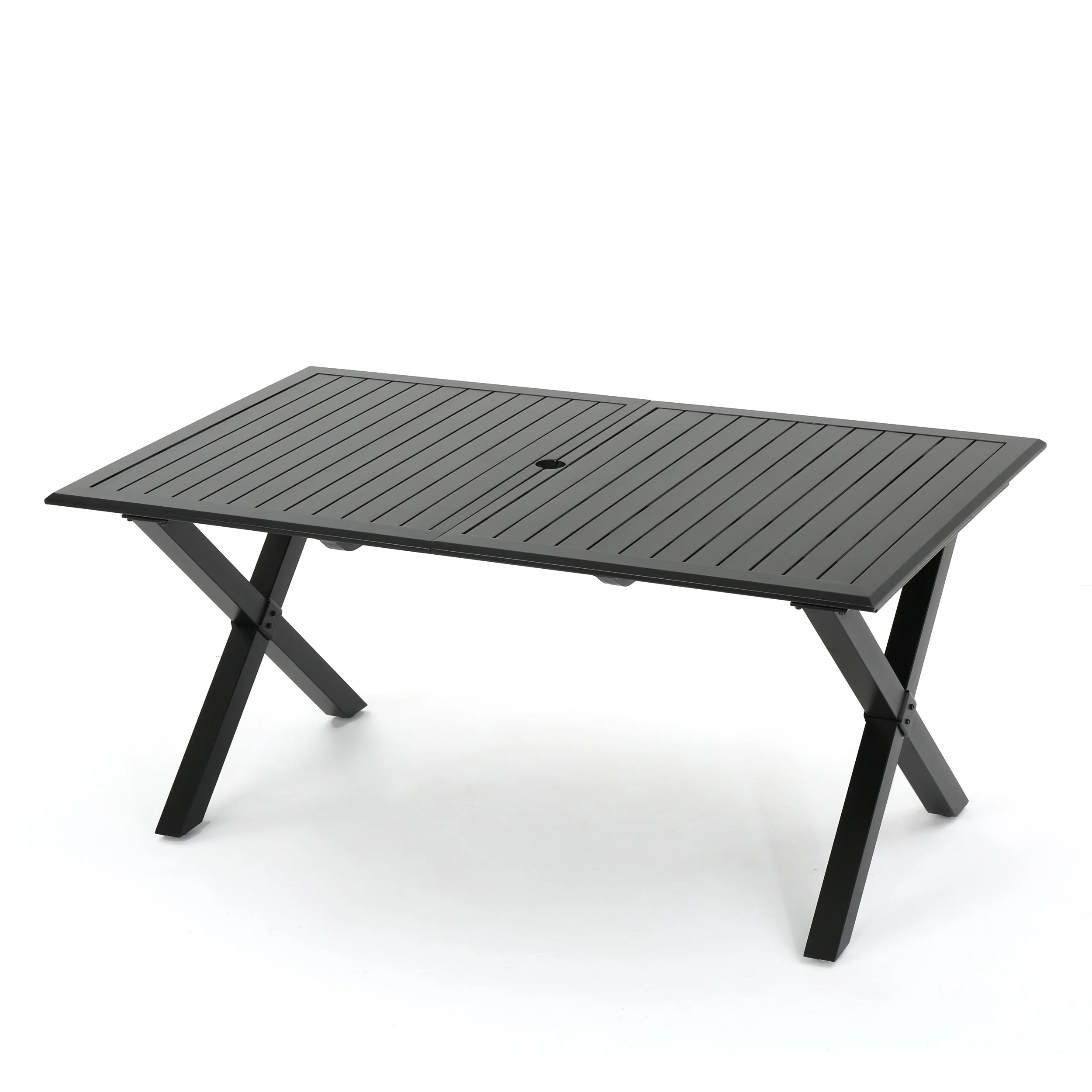 Eowyn  Black Cast Aluminum Expandable Outdoor Dining Table - furnishings