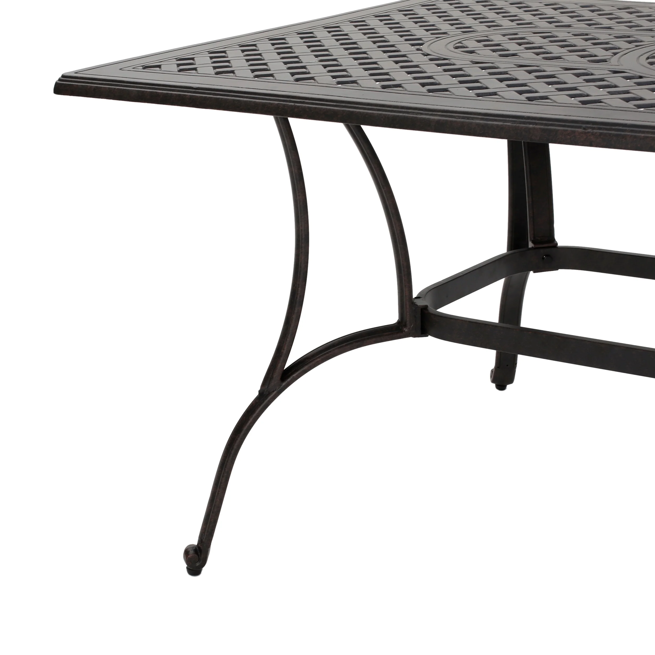 Fonzo Outdoor Bronze Cast Aluminum Rectangular Dining Table (ONLY) - furnishings