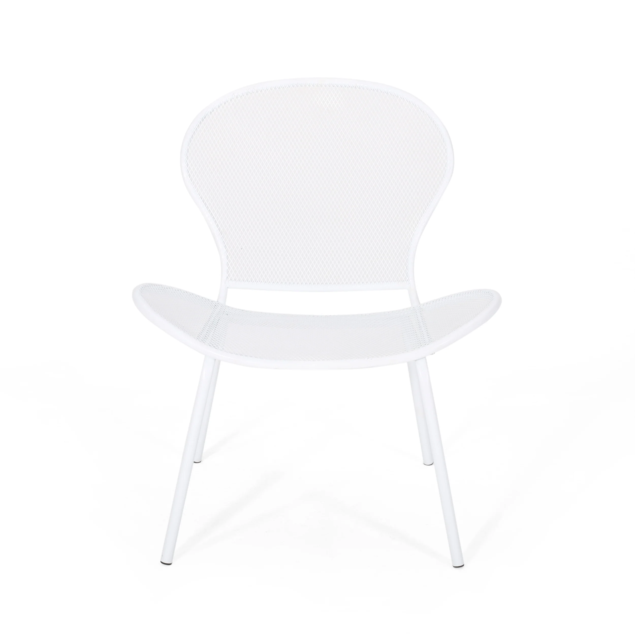 Tristian Modern Outdoor Iron Club Chair (Set of 2) - furnishings