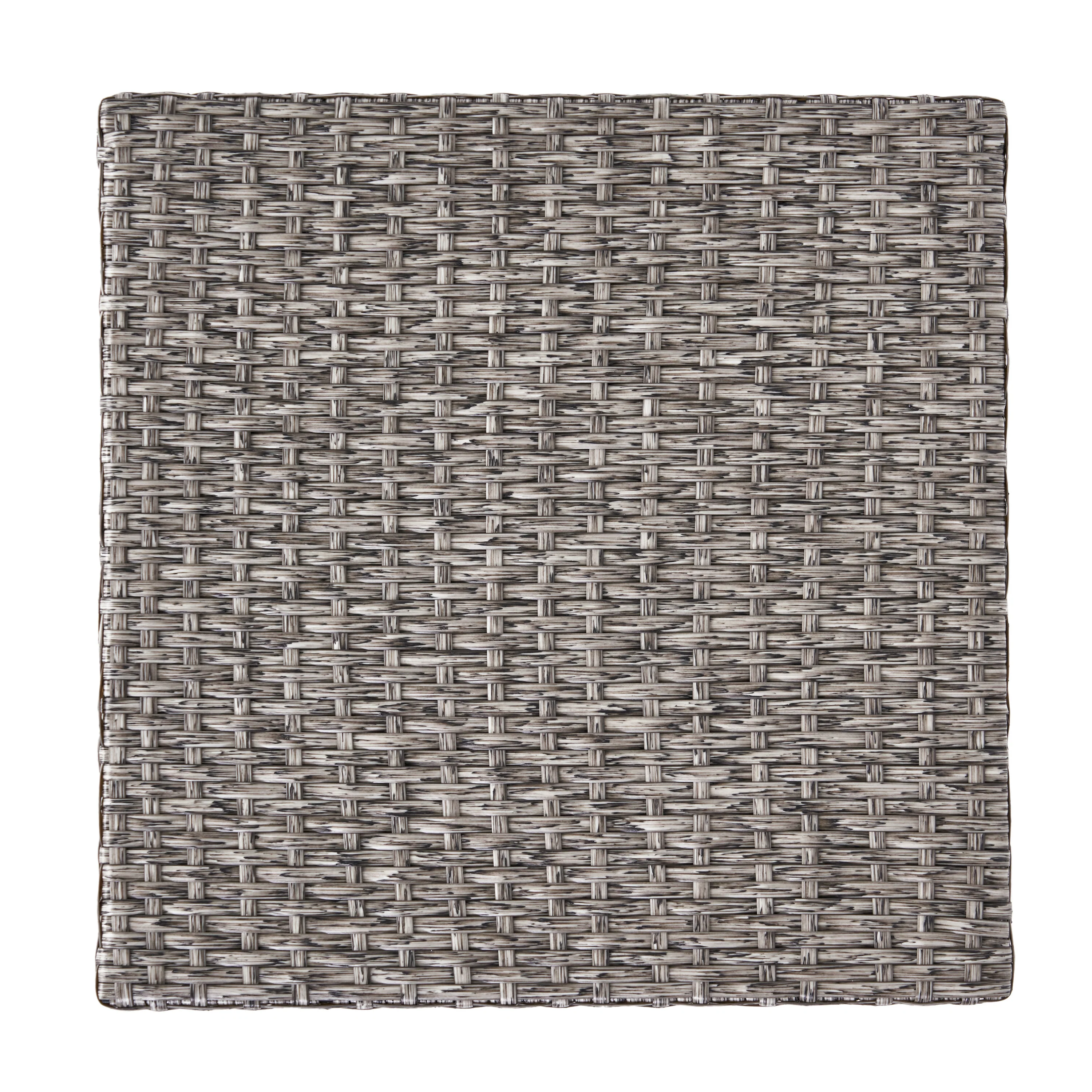 Venice Outdoor Gray Wicker Side Table - furnishings