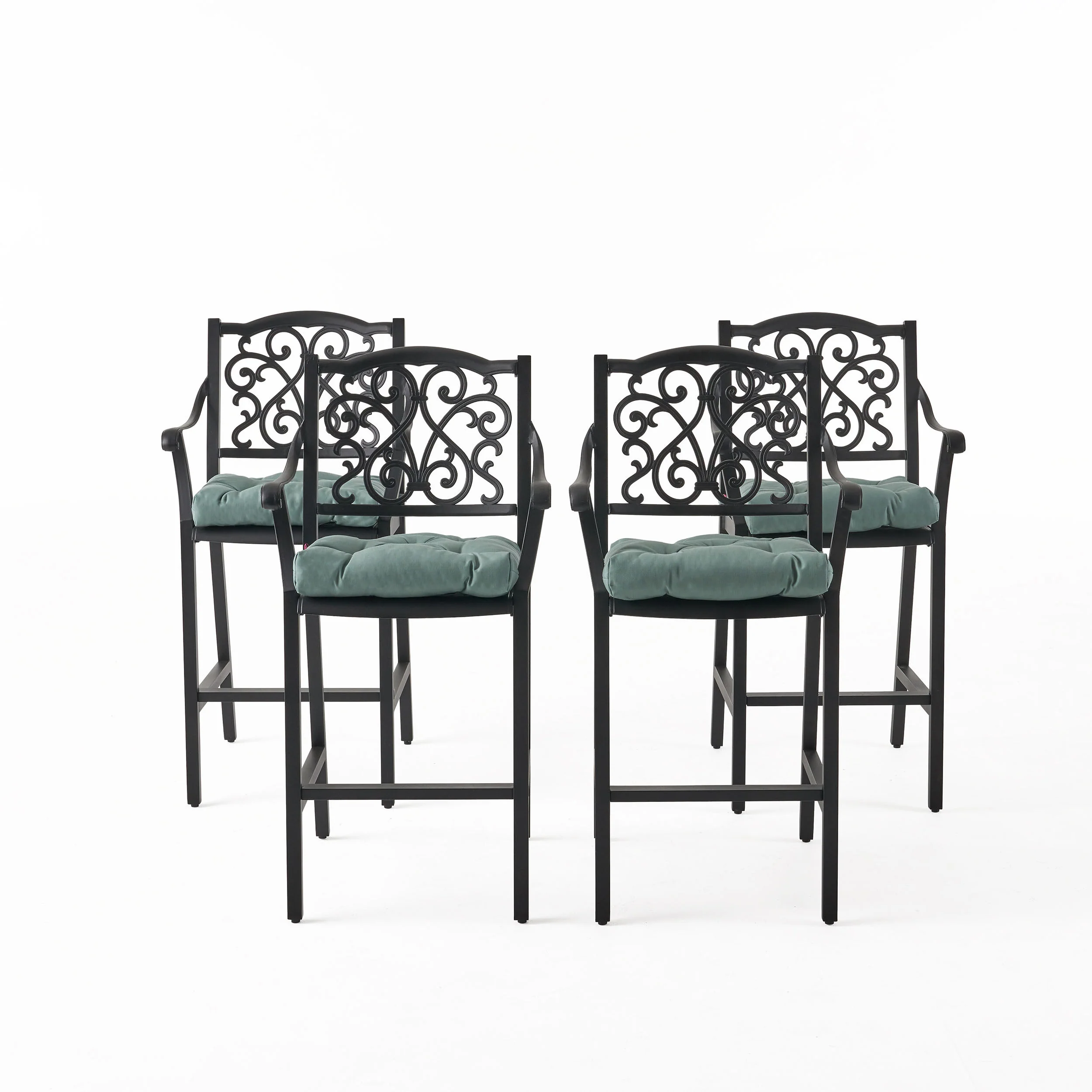 Prescott Outdoor Barstool with Cushion (Set of 4) - furnishings