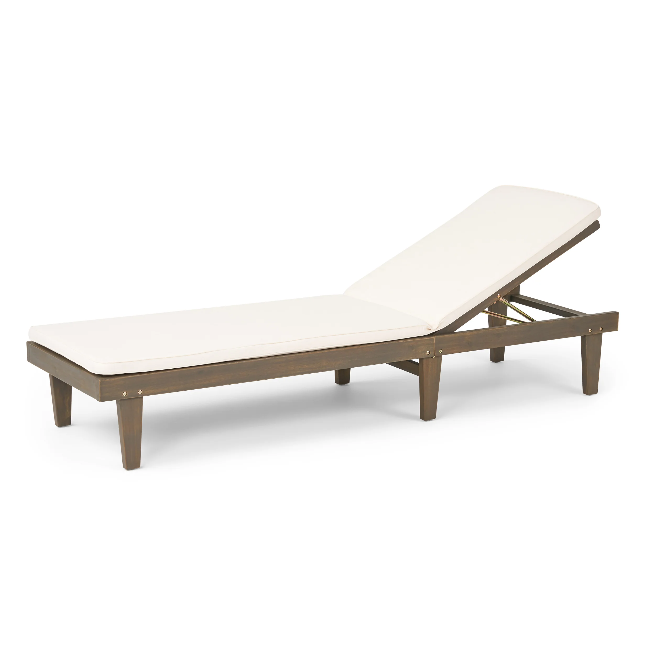 Addisyn Outdoor Acacia Wood 3 Piece Chaise Lounge Set with Water-Resistant Cushions - furnishings