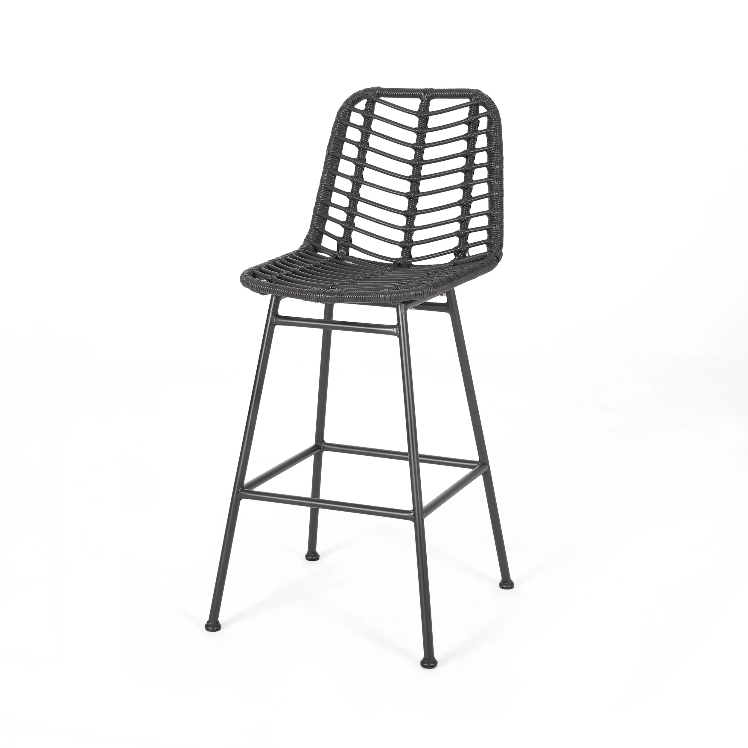 Jessie Outdoor Wicker Barstools (Set of 2) - furnishings