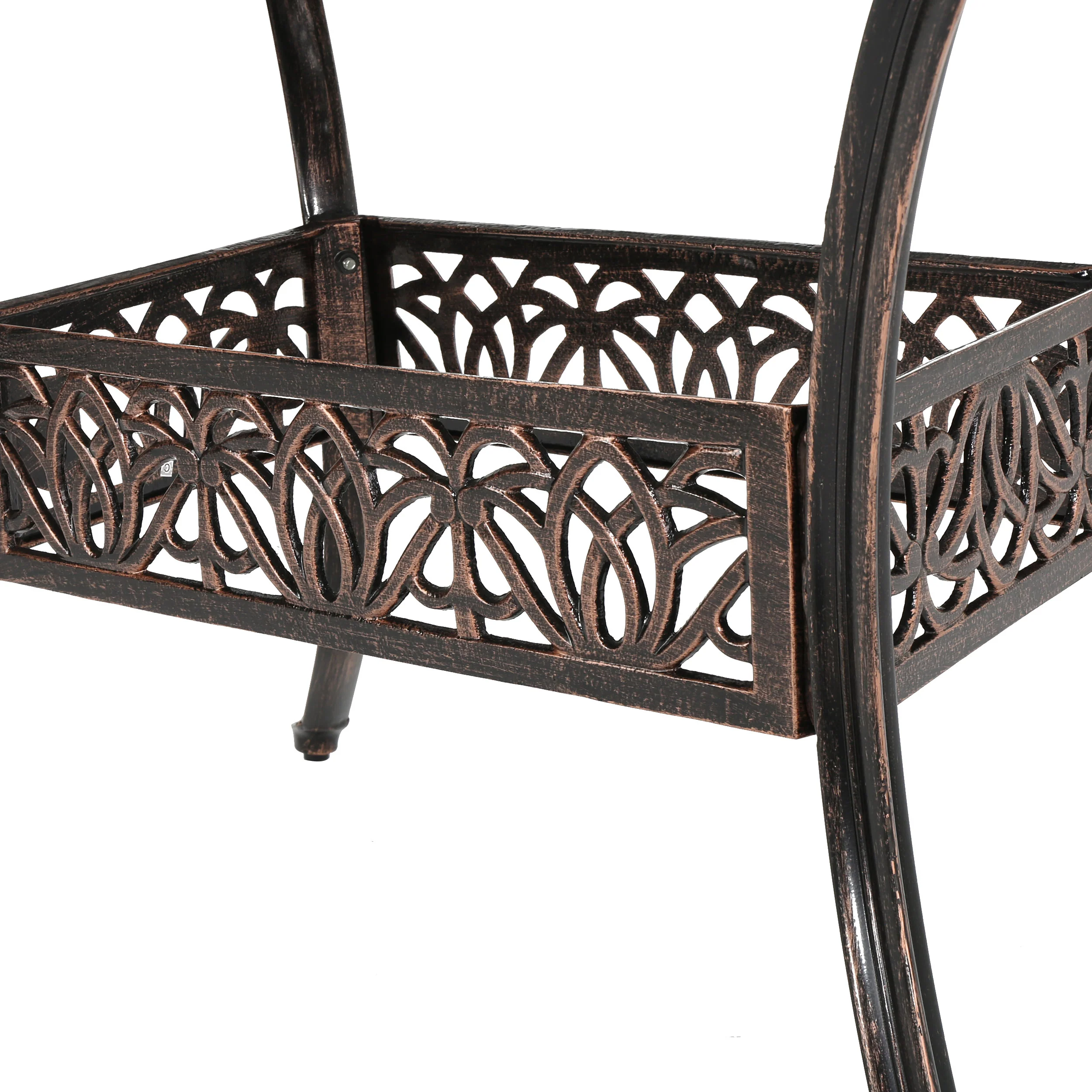 Jameson Home Haitian Outdoor Cast Aluminum Oval Dining Table - furnishings