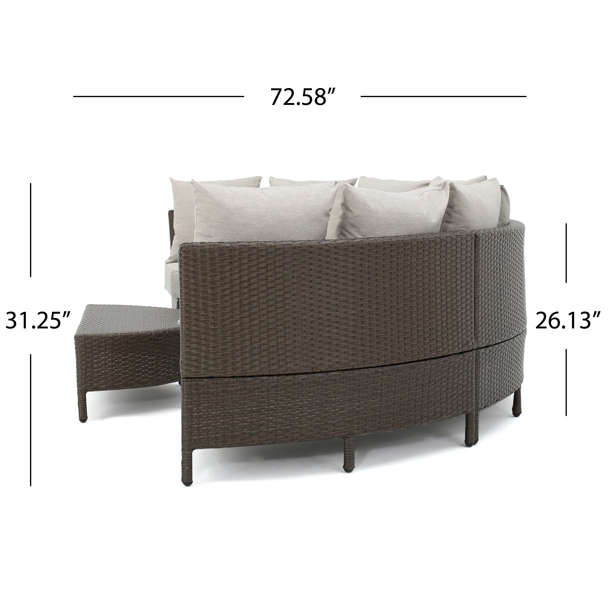 Alacati Outdoor 5-Piece Wicker Sofa Set with Water Resistant Cushions - furnishings