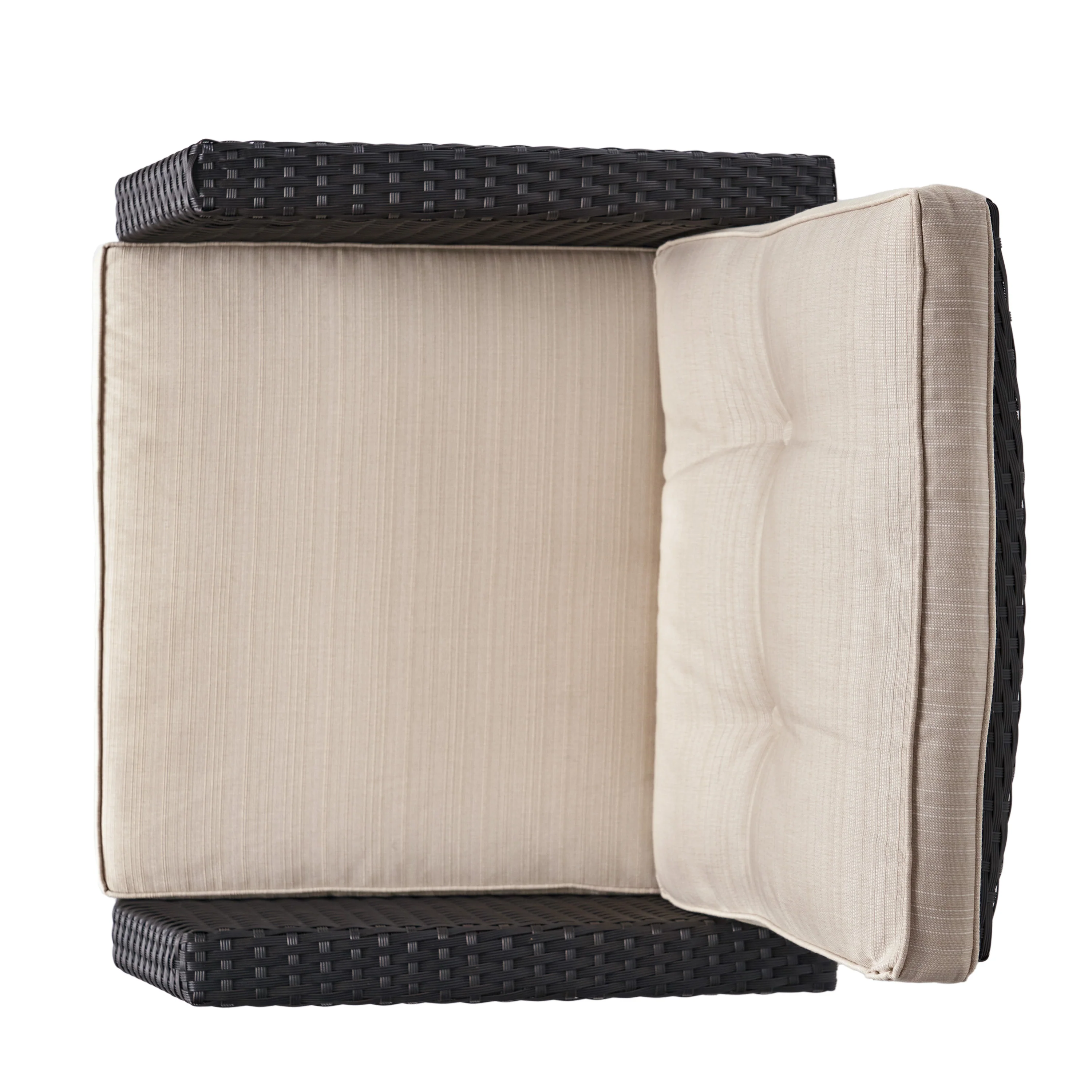 Nikki Outdoor Wicker Club Chair with Cushions - furnishings